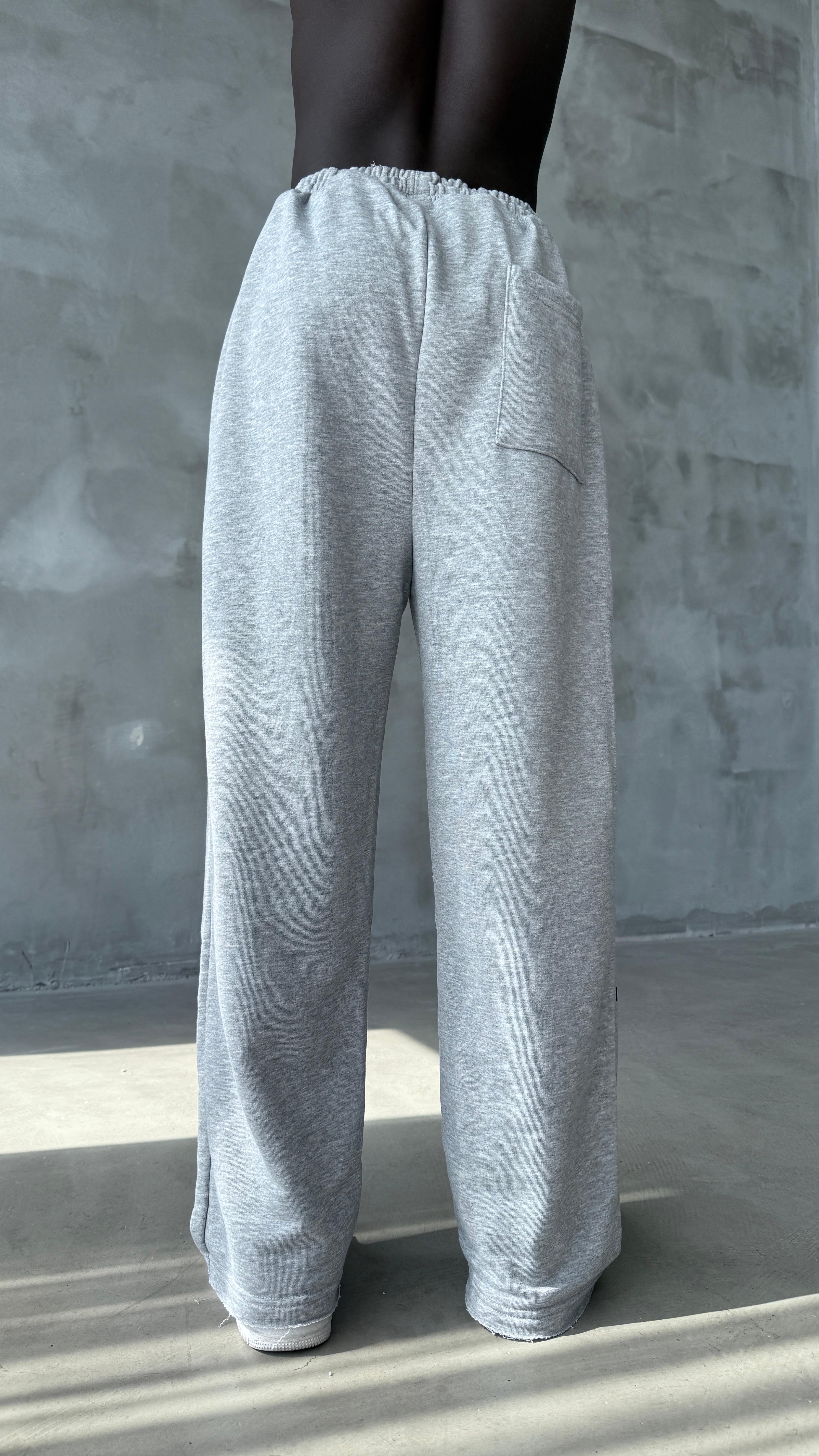 Gri Saint World Basklı Baggy Eşofman 