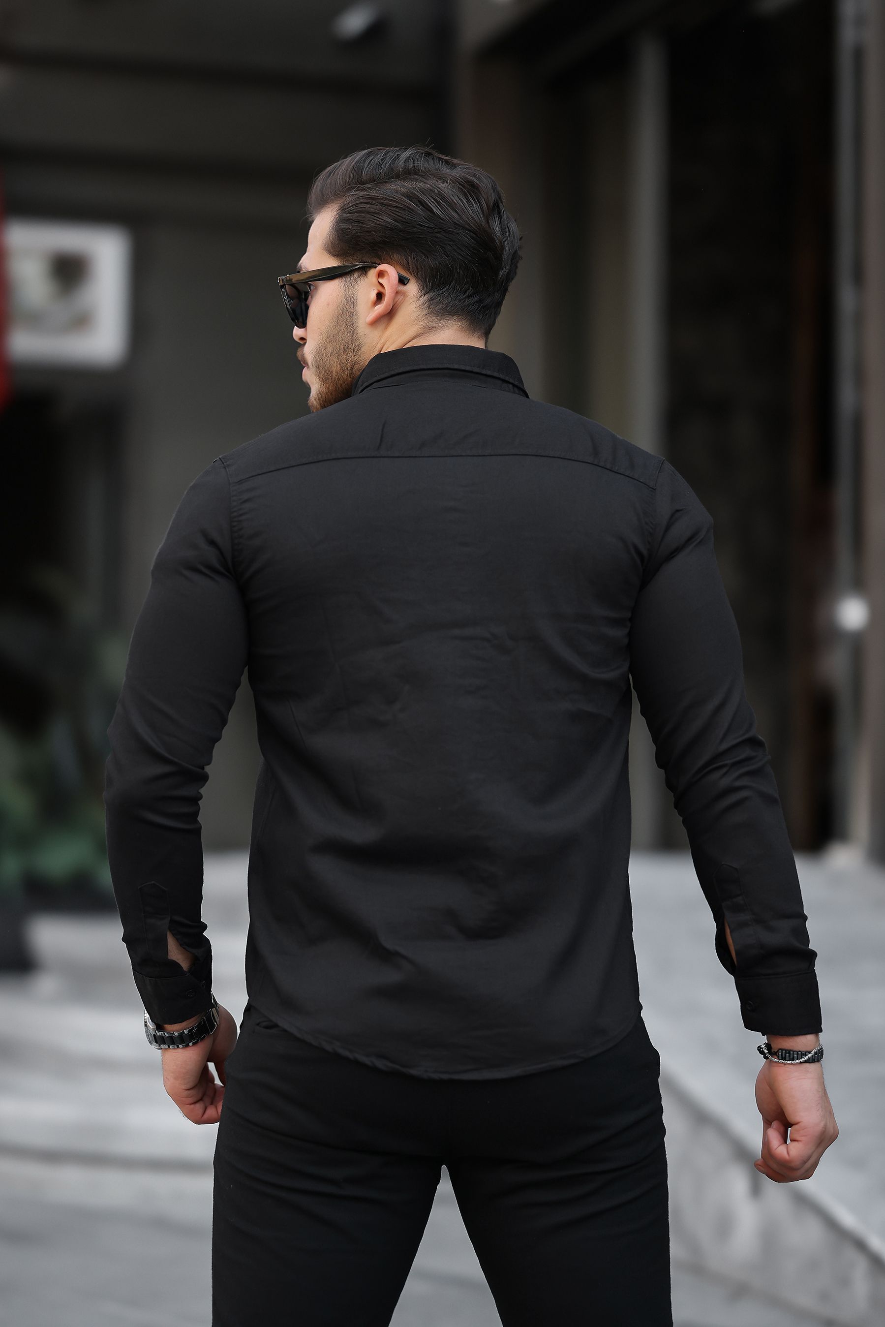Mero Life Erkek Slim Fit Dar Kesim Kot Gömlek