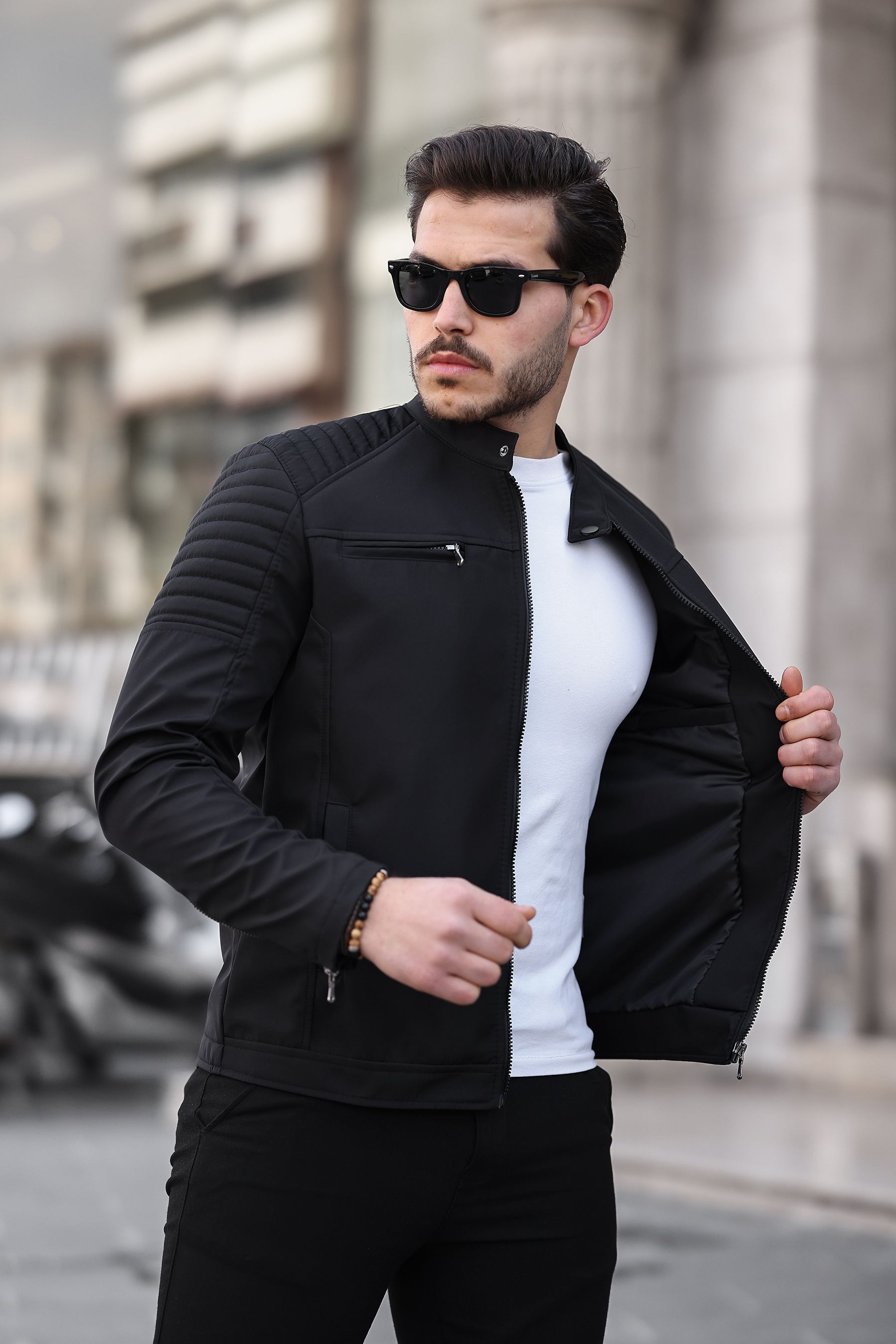 Mero Life Erkek Su ve Rüzgar Geçirmez Slim Fit Astarlı Mevsimlik Mont