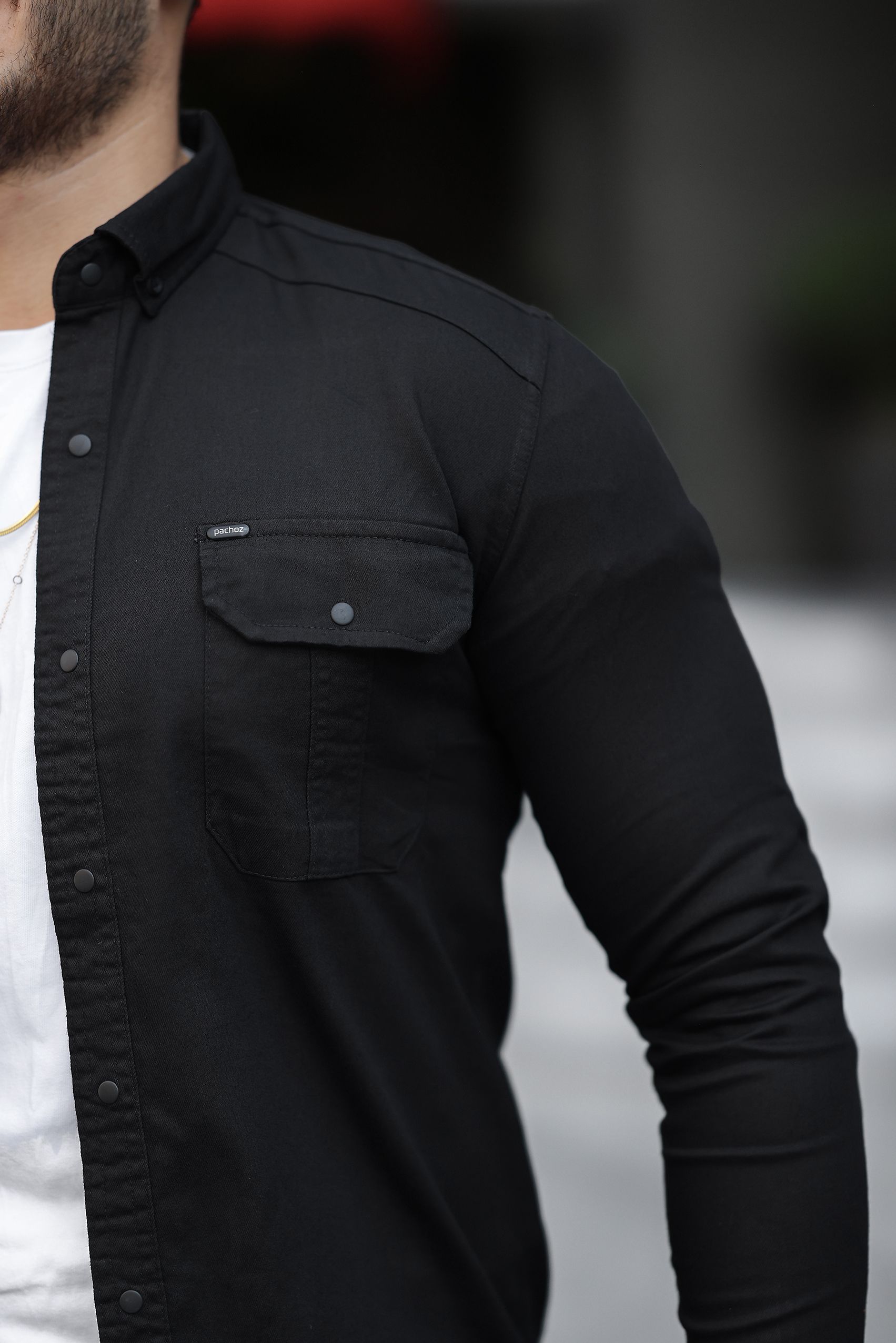 Mero Life Erkek Slim Fit Dar Kesim Kot Gömlek