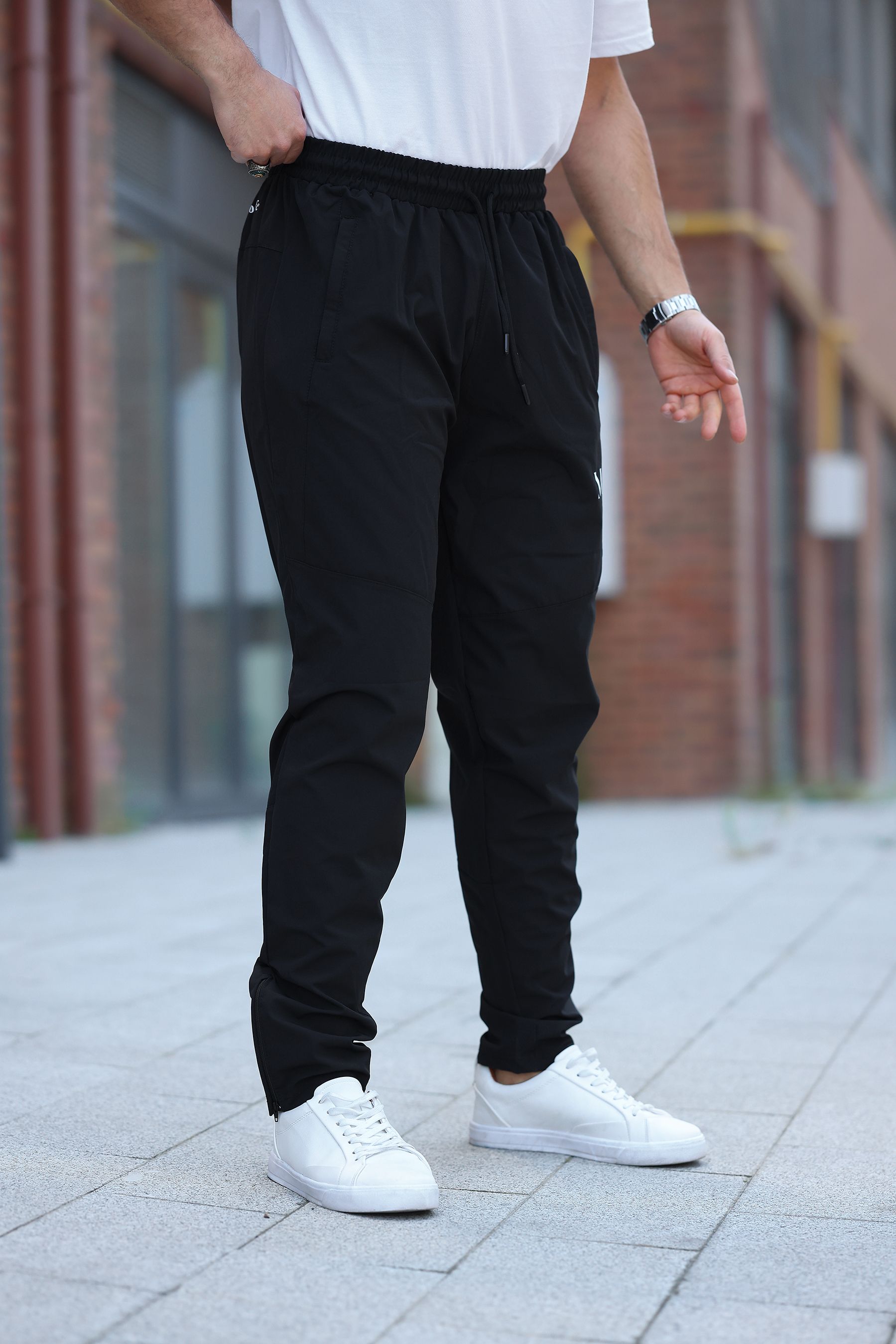 Mero Life Erkek Baggy Eşofman Altı Fermuarlı Paça Kaliteli Paraşüt Kumaş
