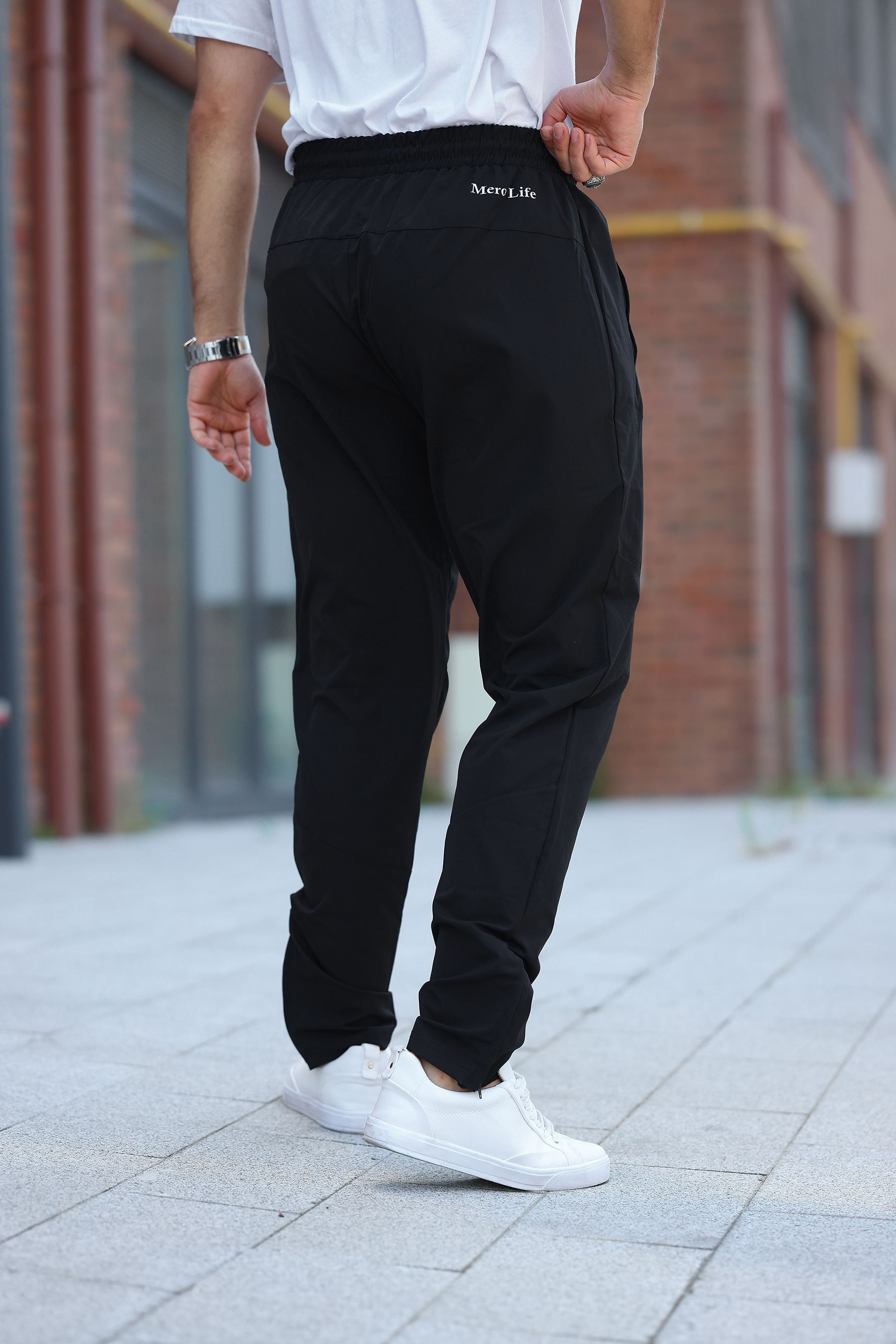 Mero Life Erkek Baggy Eşofman Altı Fermuarlı Paça Kaliteli Paraşüt Kumaş