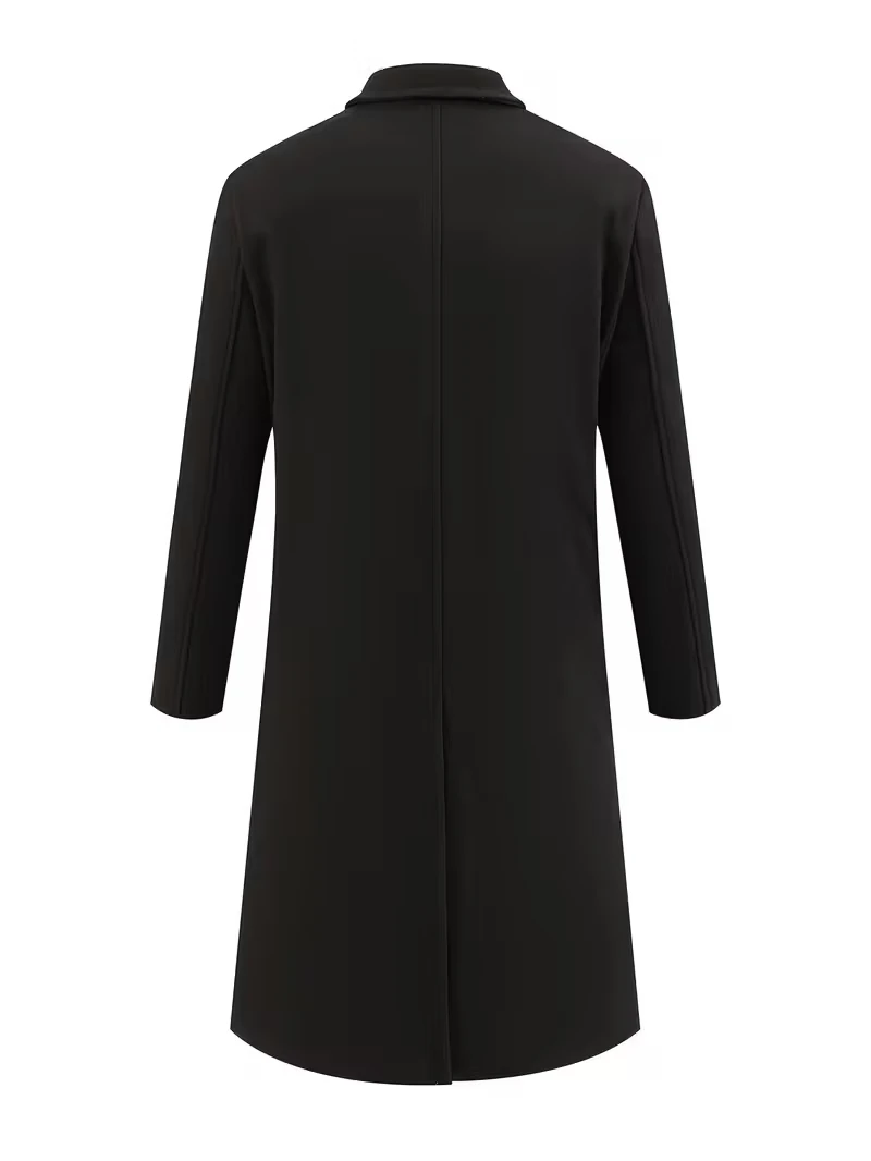 Mero Life Erkek Dar Kesim Uzun Yün Karışımlı Kaşe Kaban