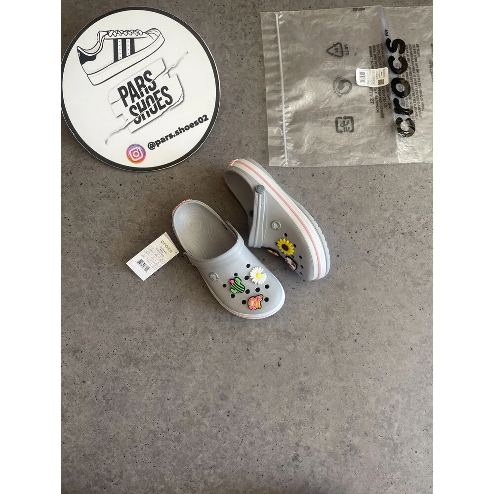 Crocs Crocband Gri & Pembe