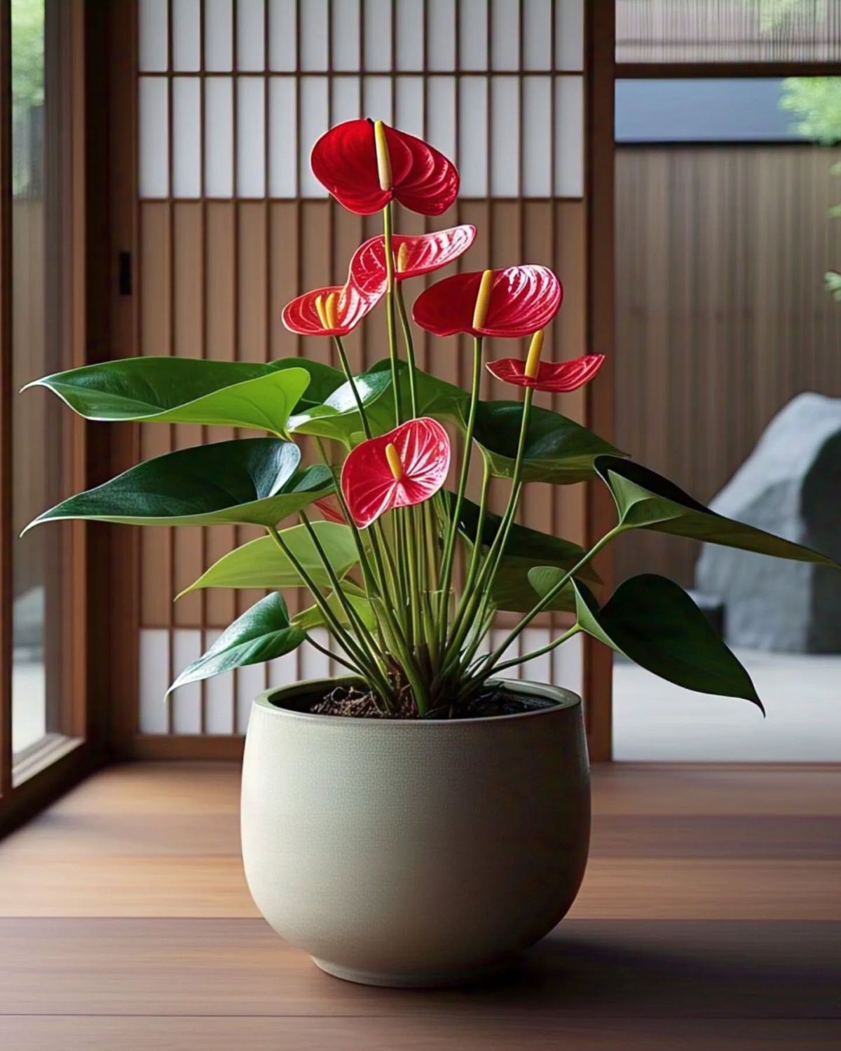 Kırmızı Anthurium Çiçeği (Antoryum)
