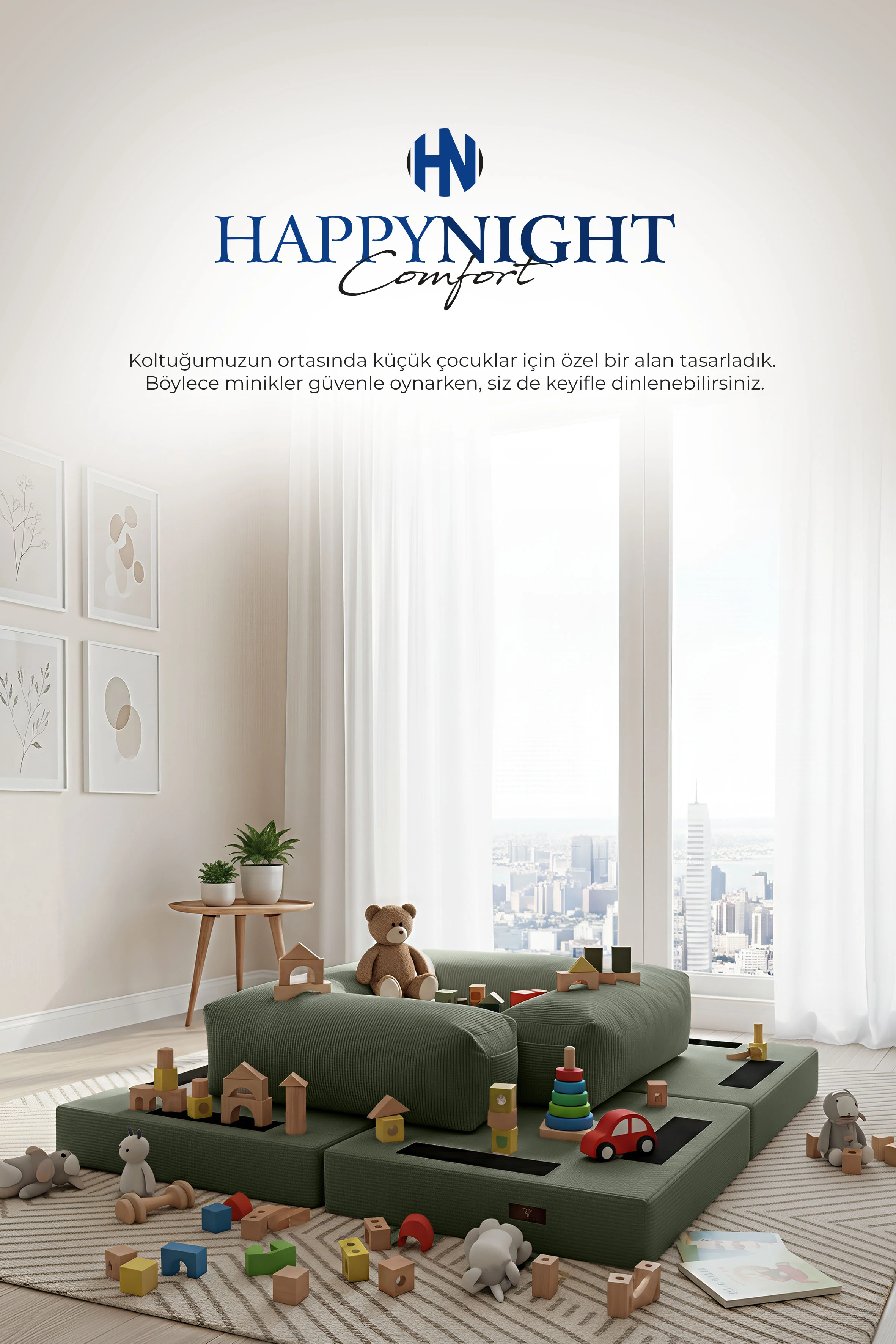HAPPYNIGHT Sofya Aktivite Koltuğu | Oyun Koltuğu | Sünger Koltuk | Sinema Koltuğu