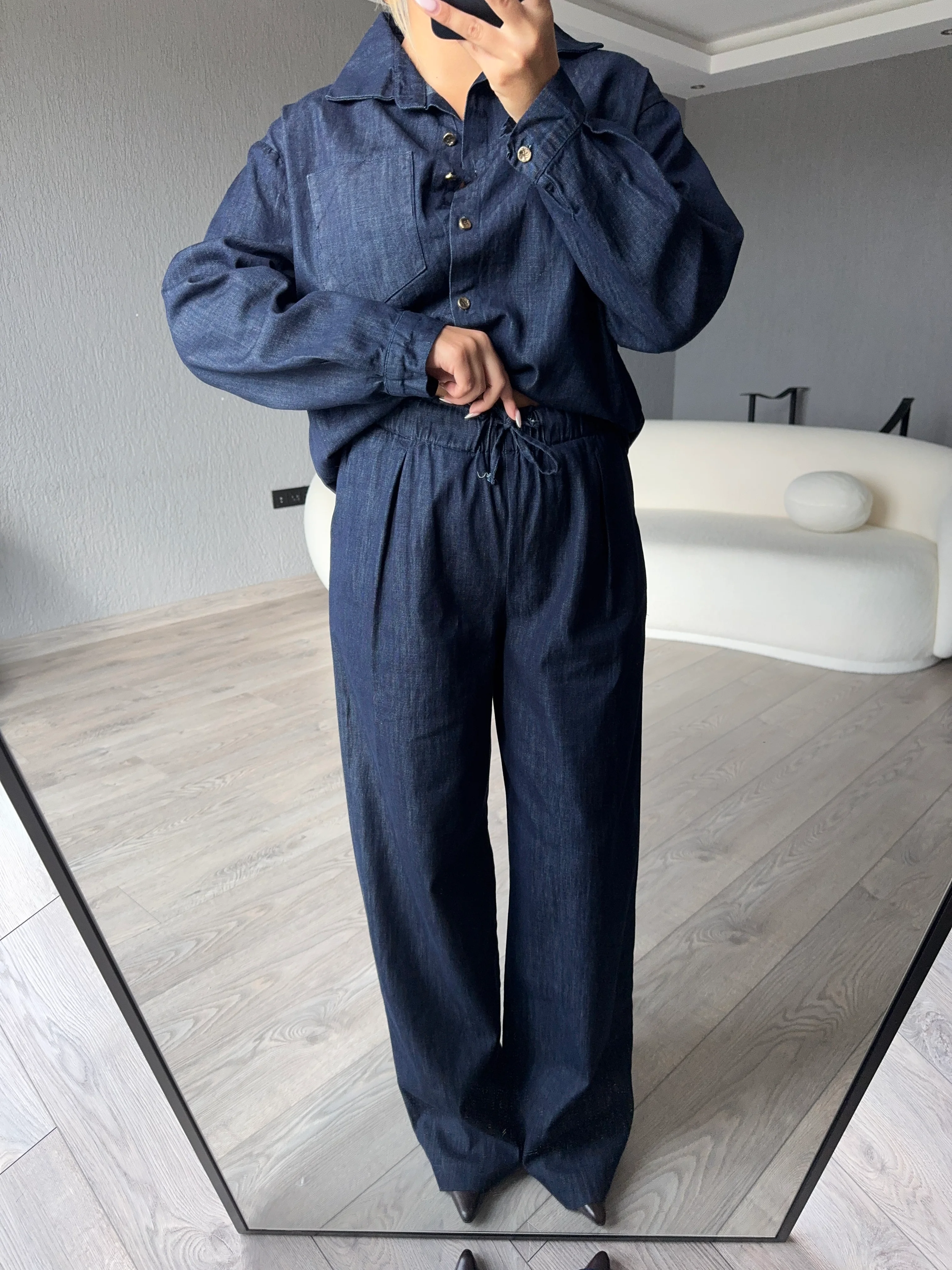 DENİM GÖMLEK PANTOLON TAKIM