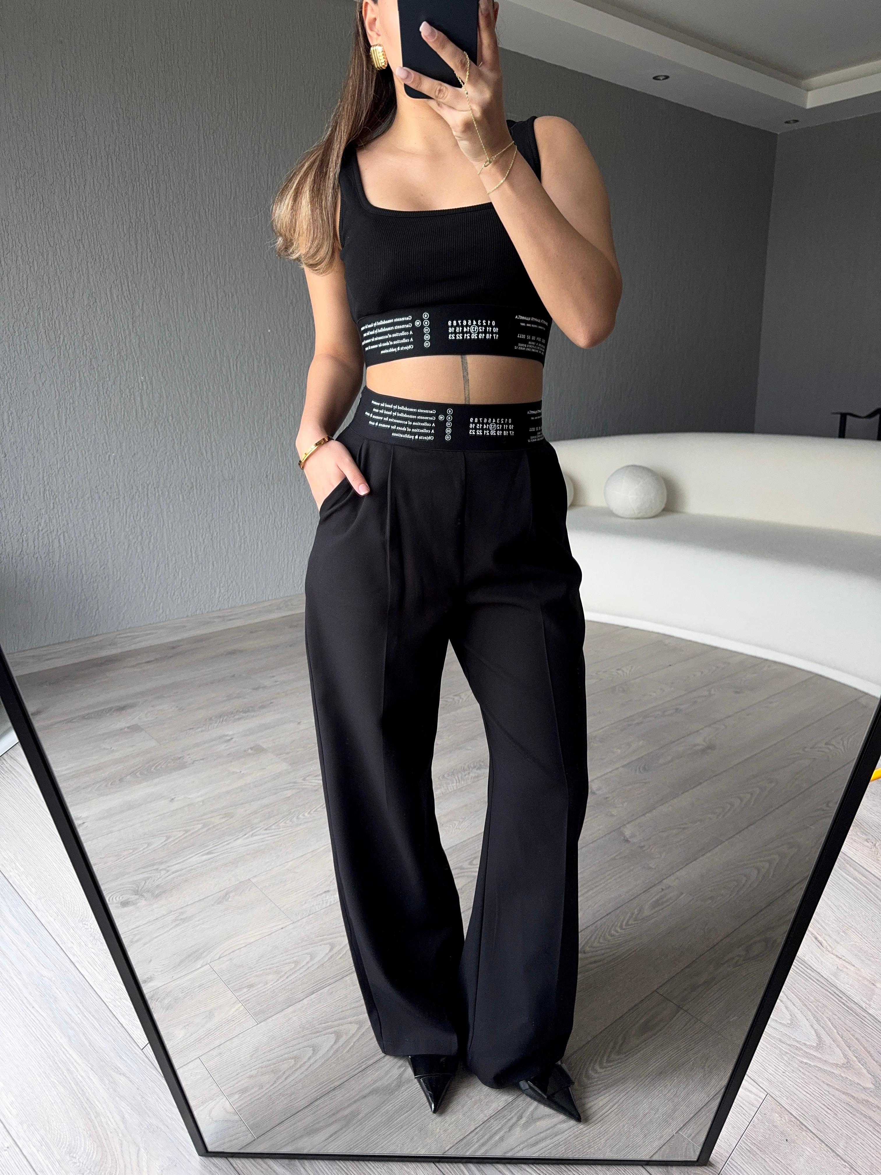 YÜKSEL BEL PANTOLON CROP TAKIM
