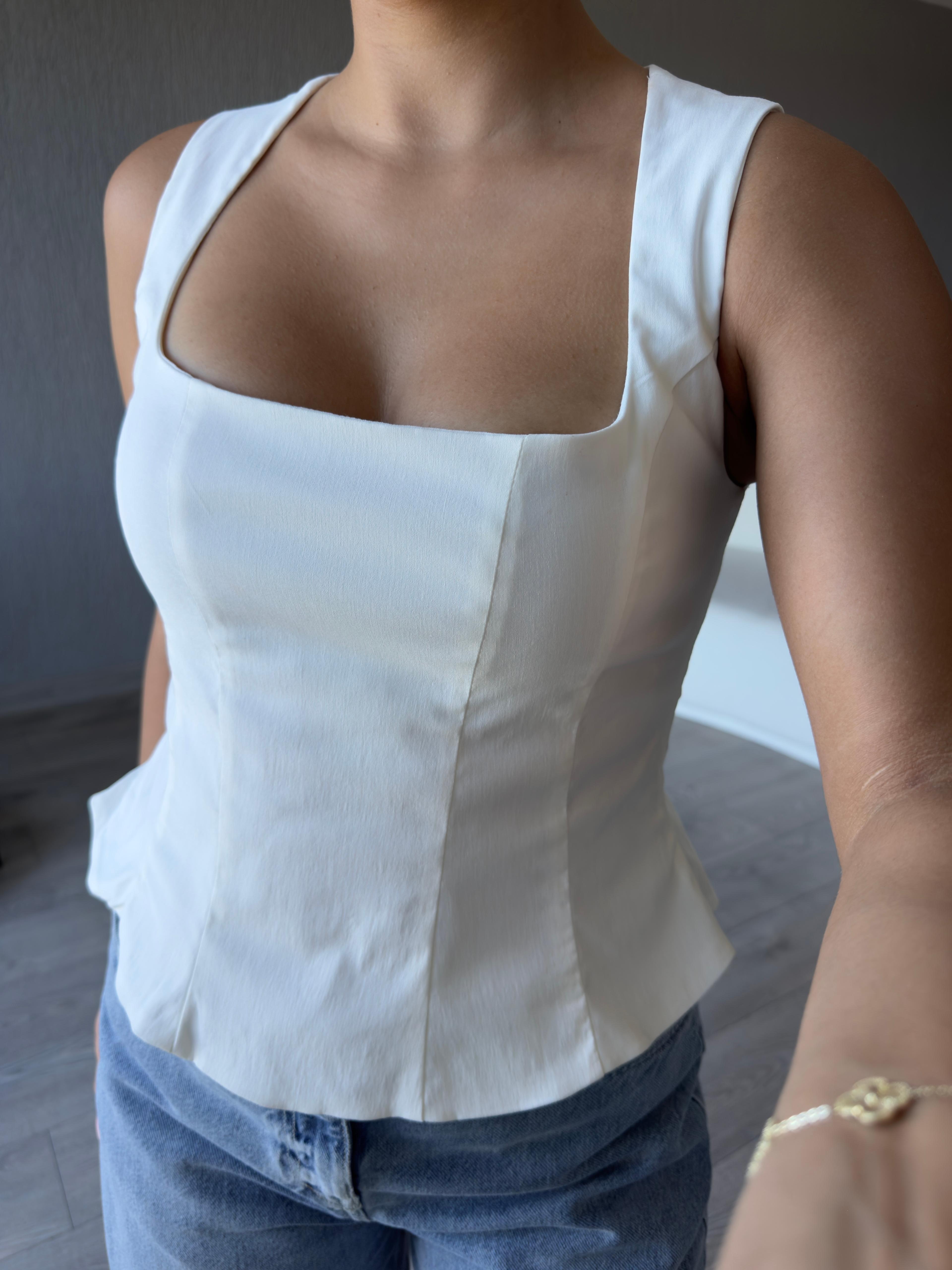 PEPLUM KORSE TOP