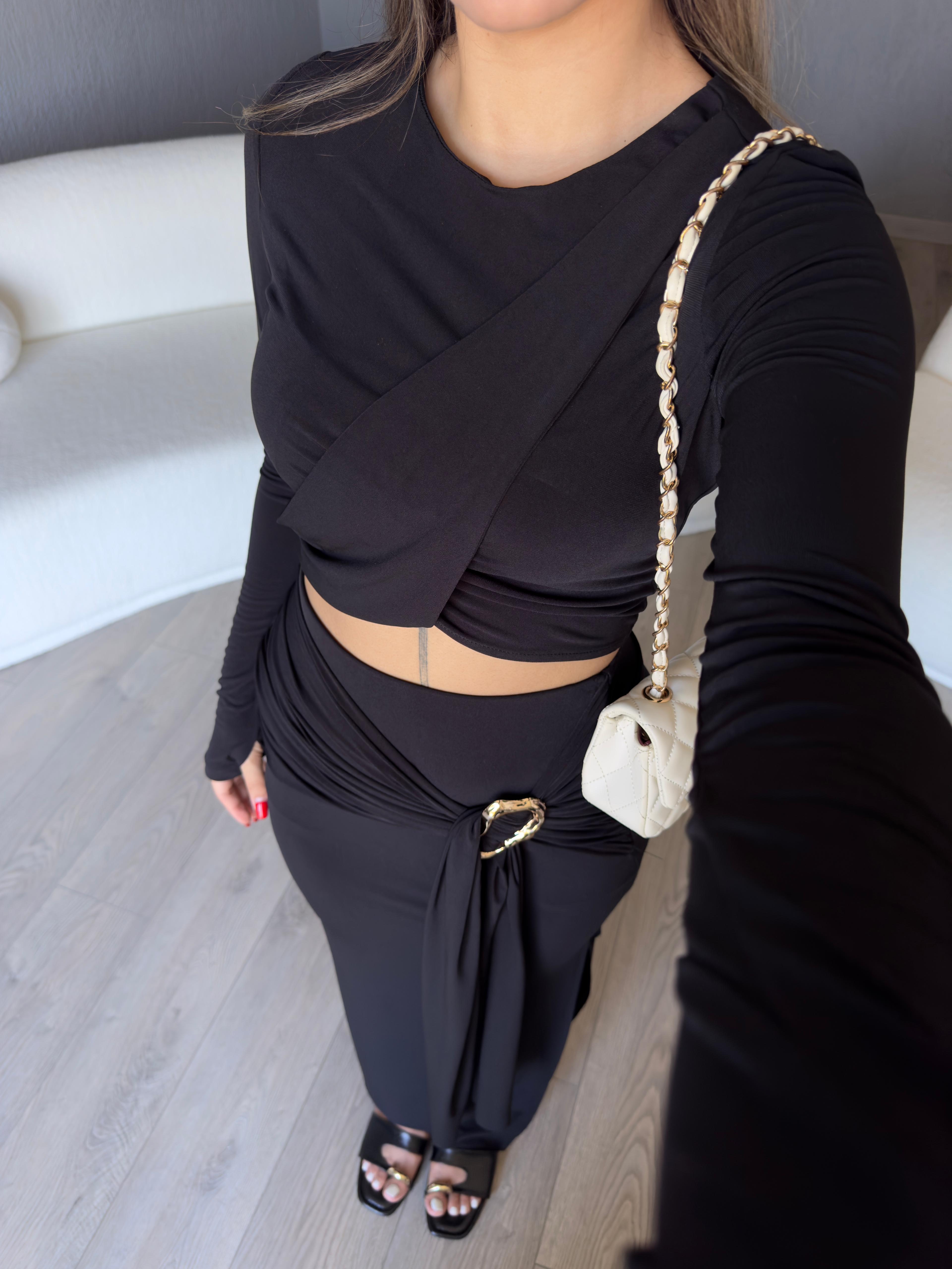 GOLD TOKALI UZUN ETEK CROP TAKIM