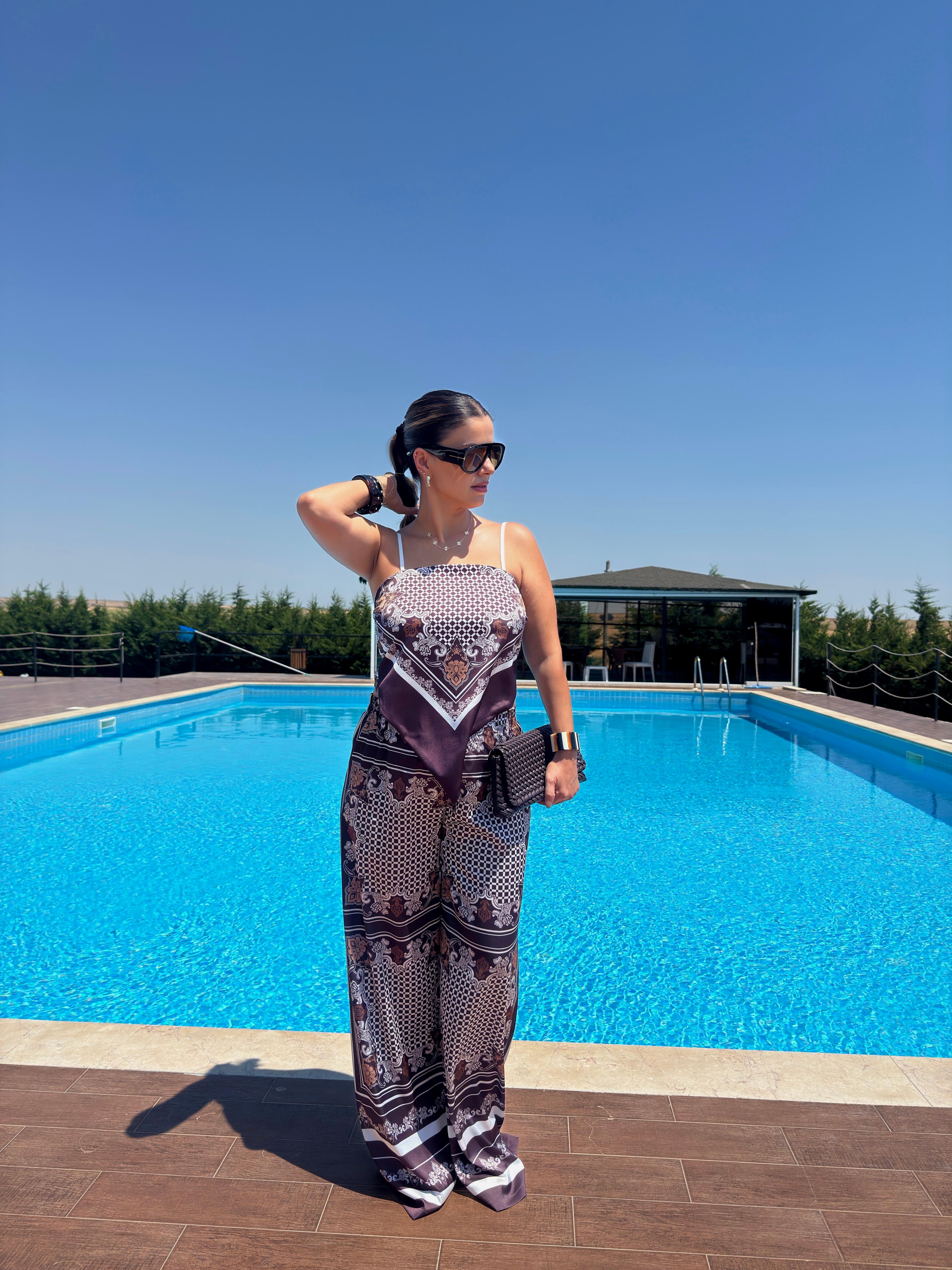 DESENLİ BLUZ PANTOLON TAKIM
