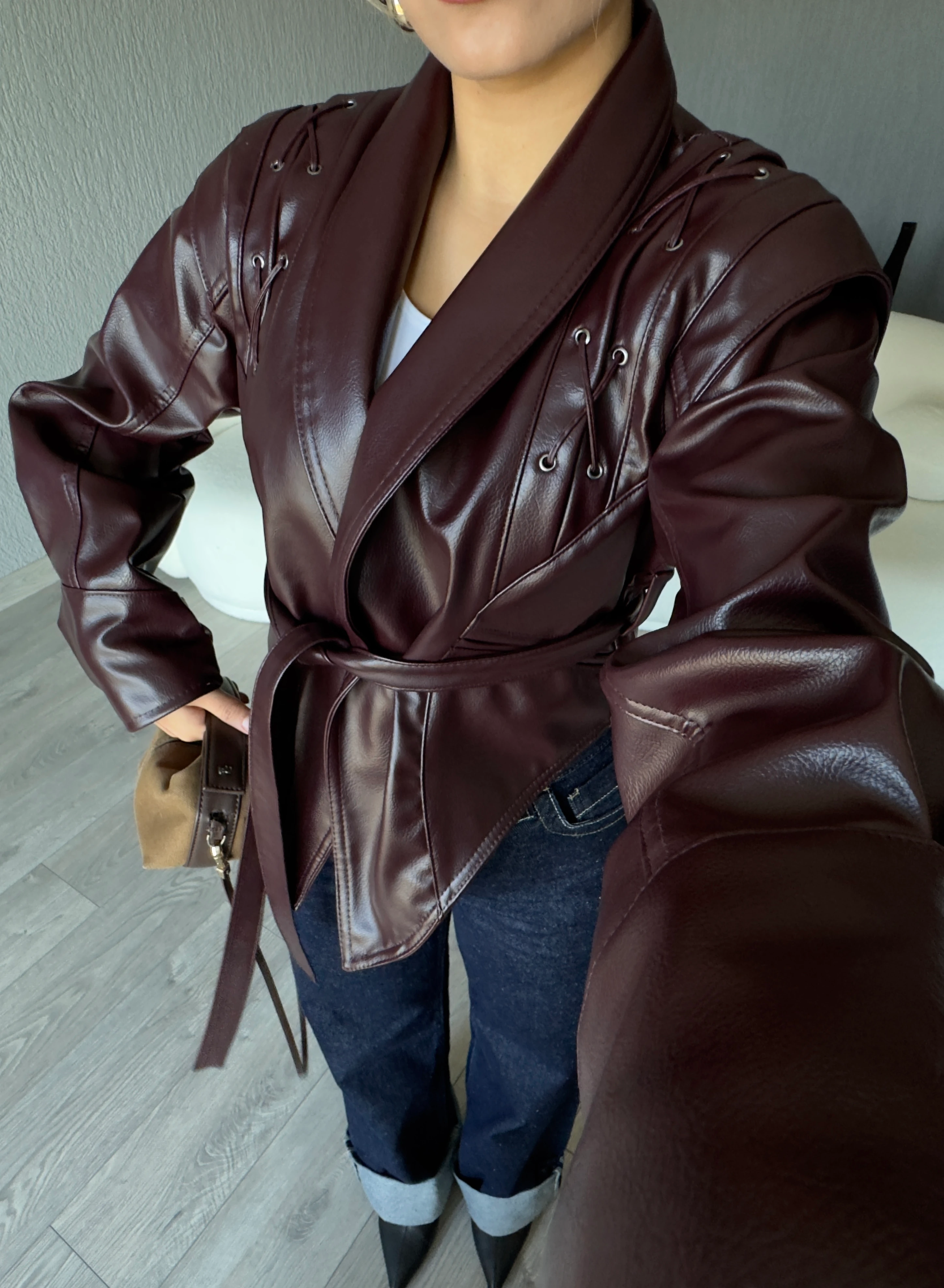 PAÇASI KATLI KOYU LACİVERT JEAN