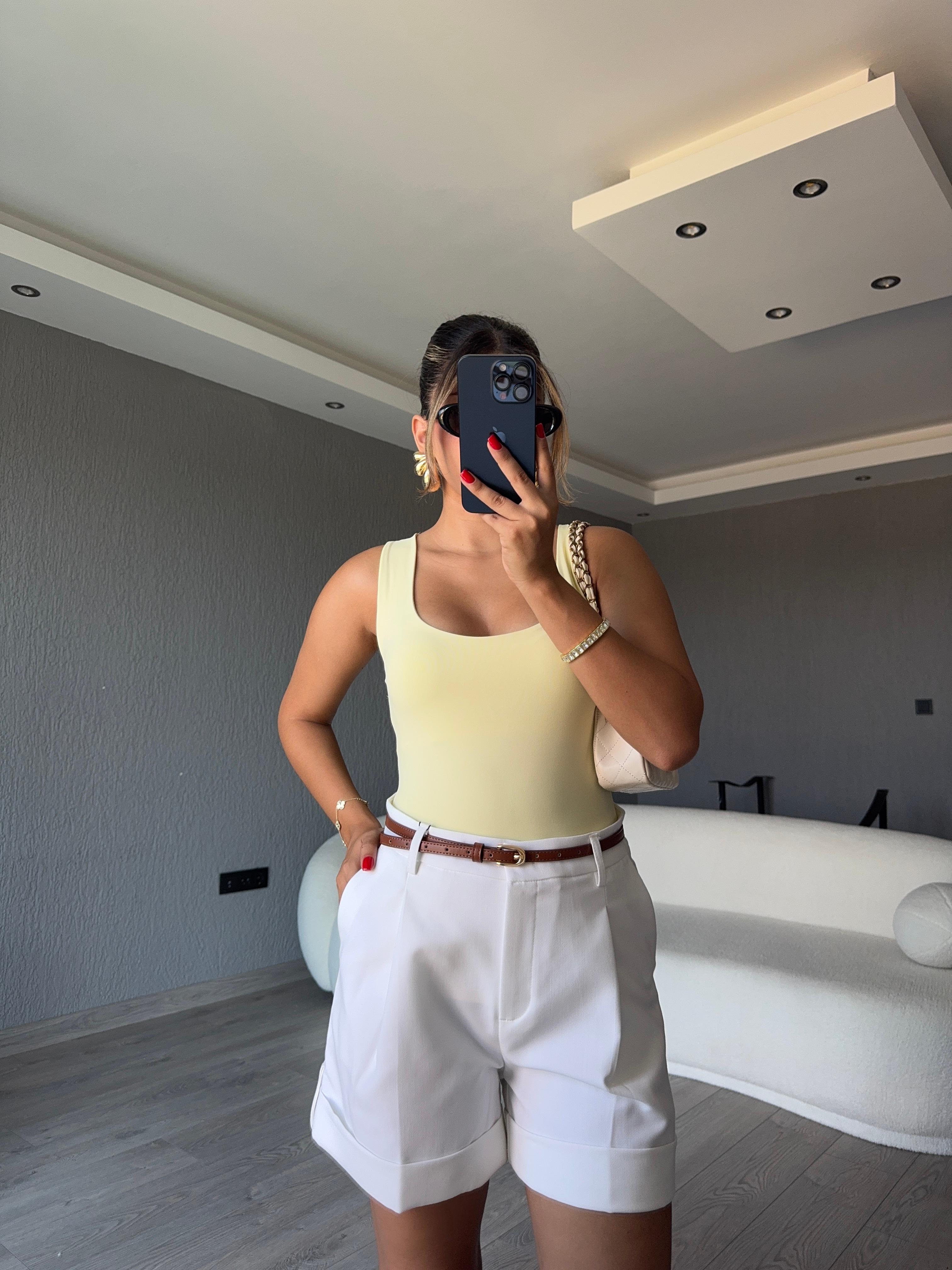 KALIN ASKILI ÇİFT KATLI ATLET  - SARI