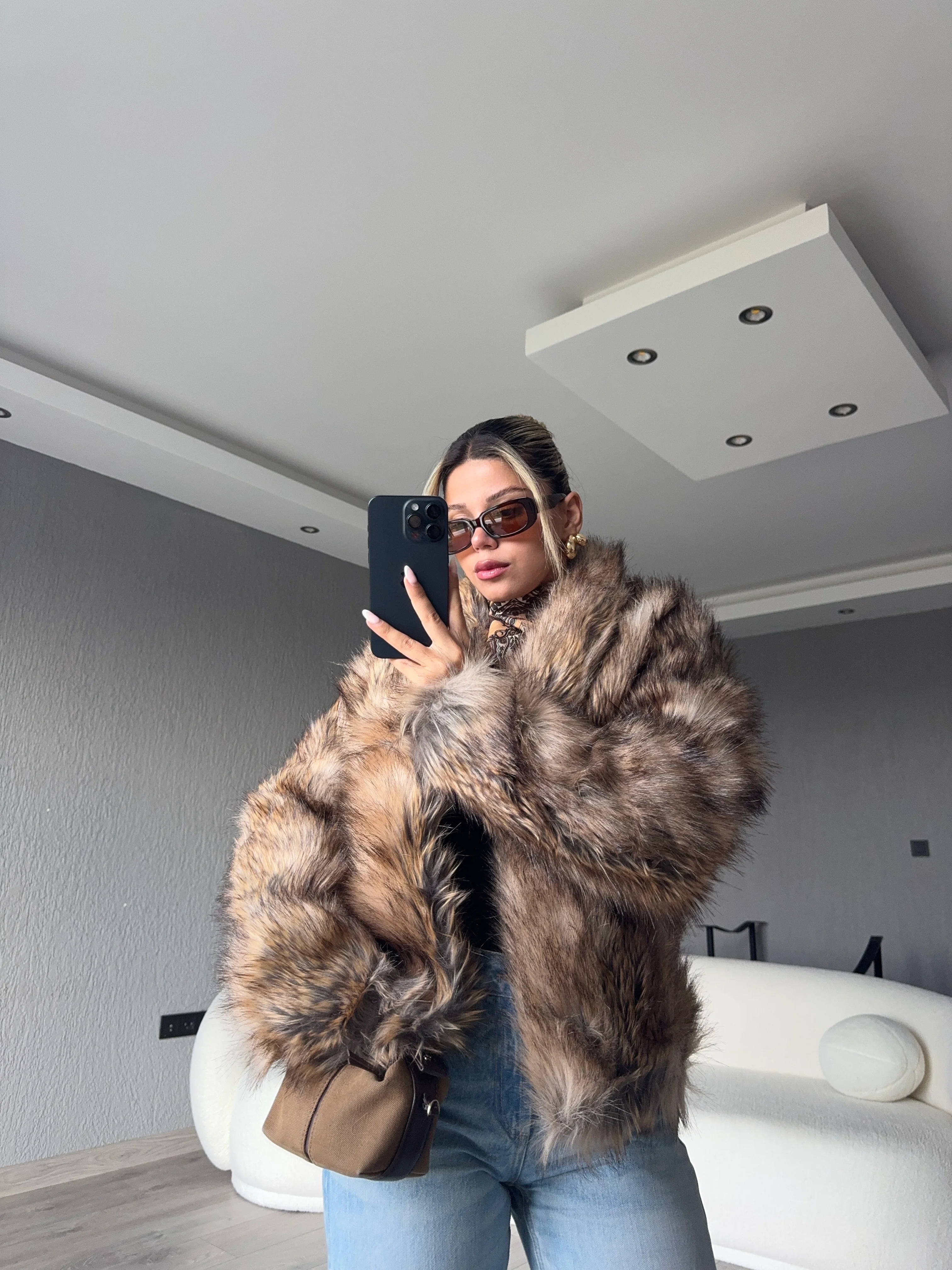 PREMİUM KAHVERENGİ KÜRK