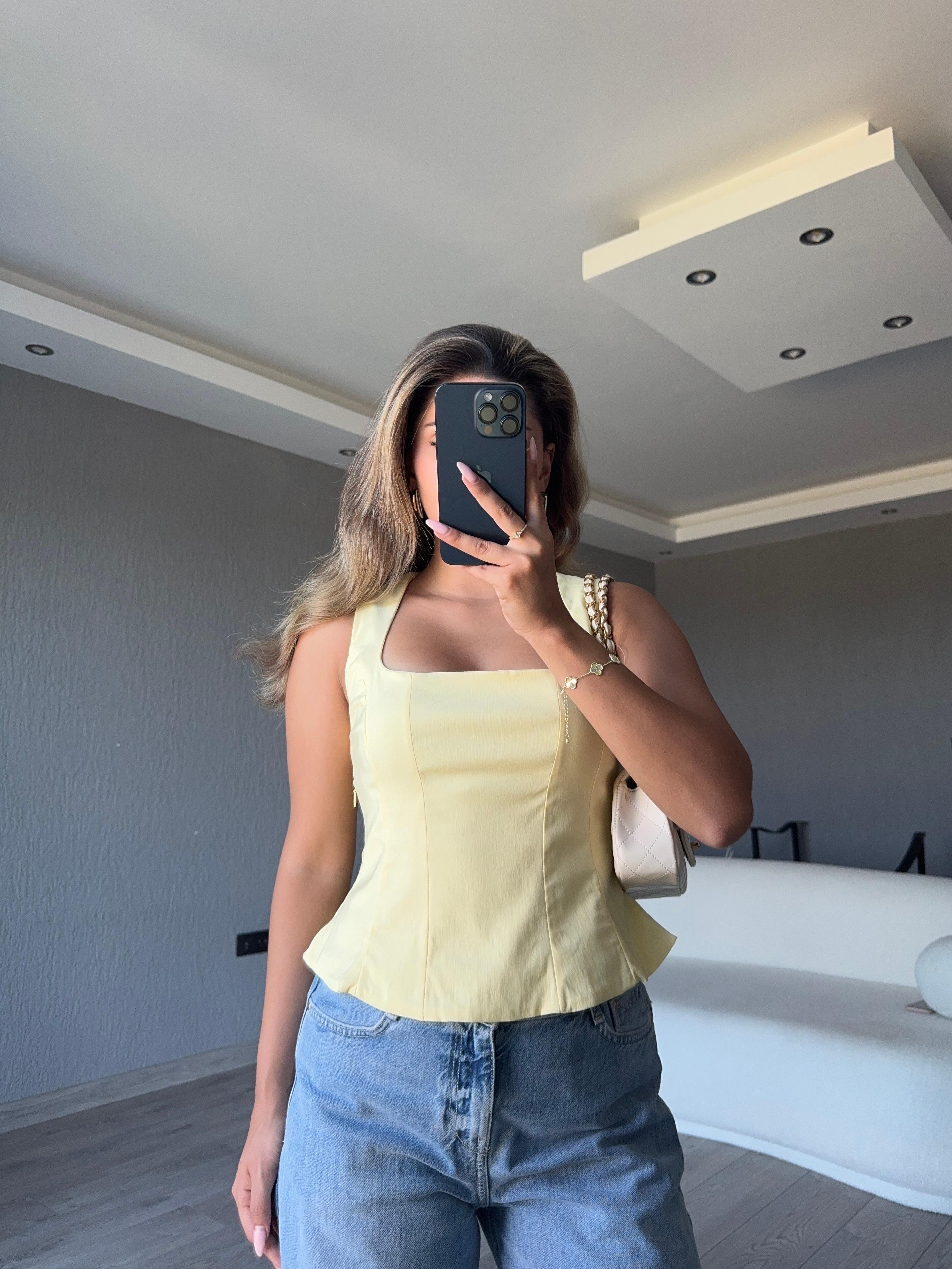 PEPLUM KORSE TOP - SARI