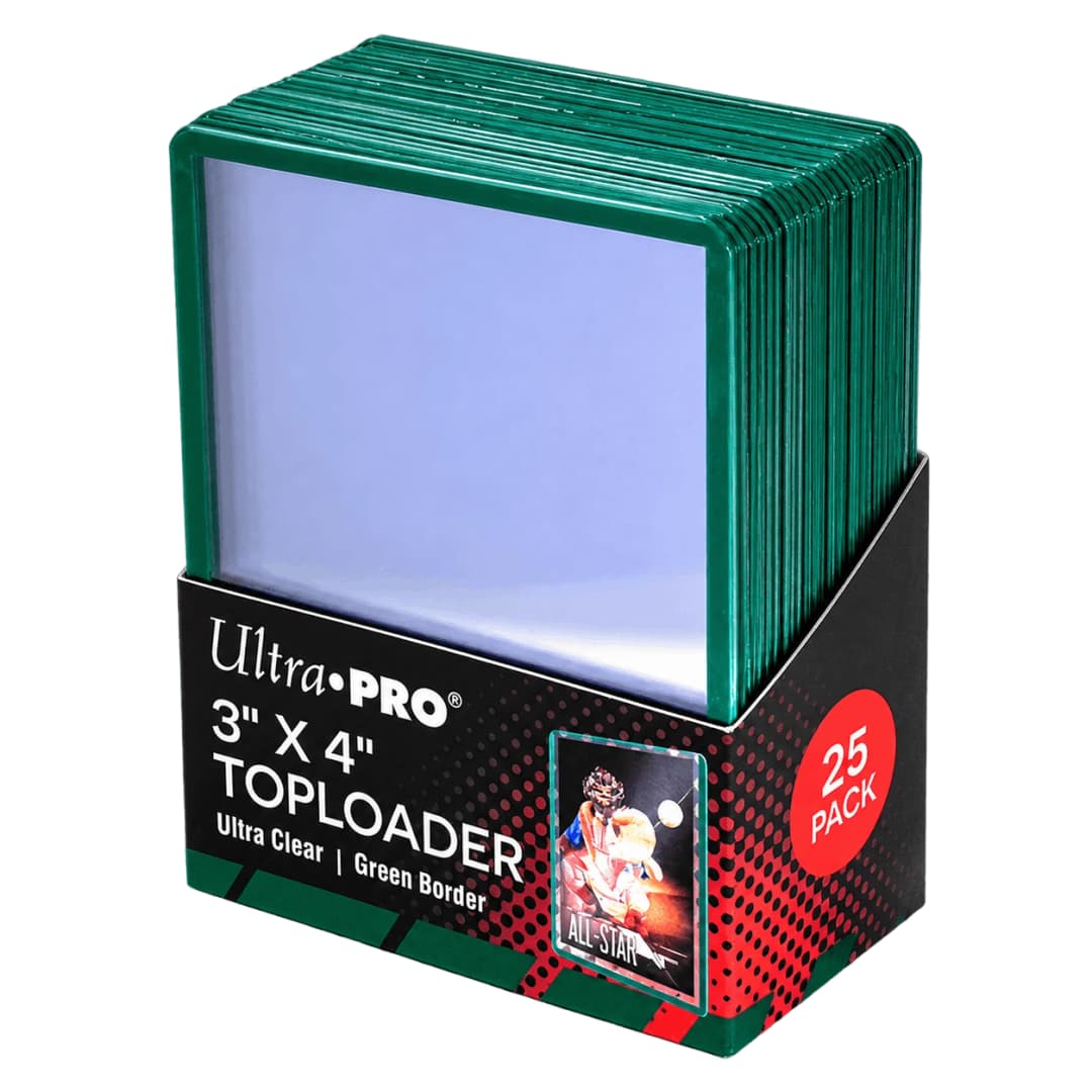 Ultra PRO 7,5cm X 10cm Green Border Toploader 25'li