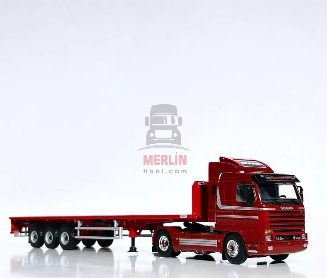 1/50 SCANIA 143-  3 Serisi Streamline 4X2 + Flatbed Dorseli