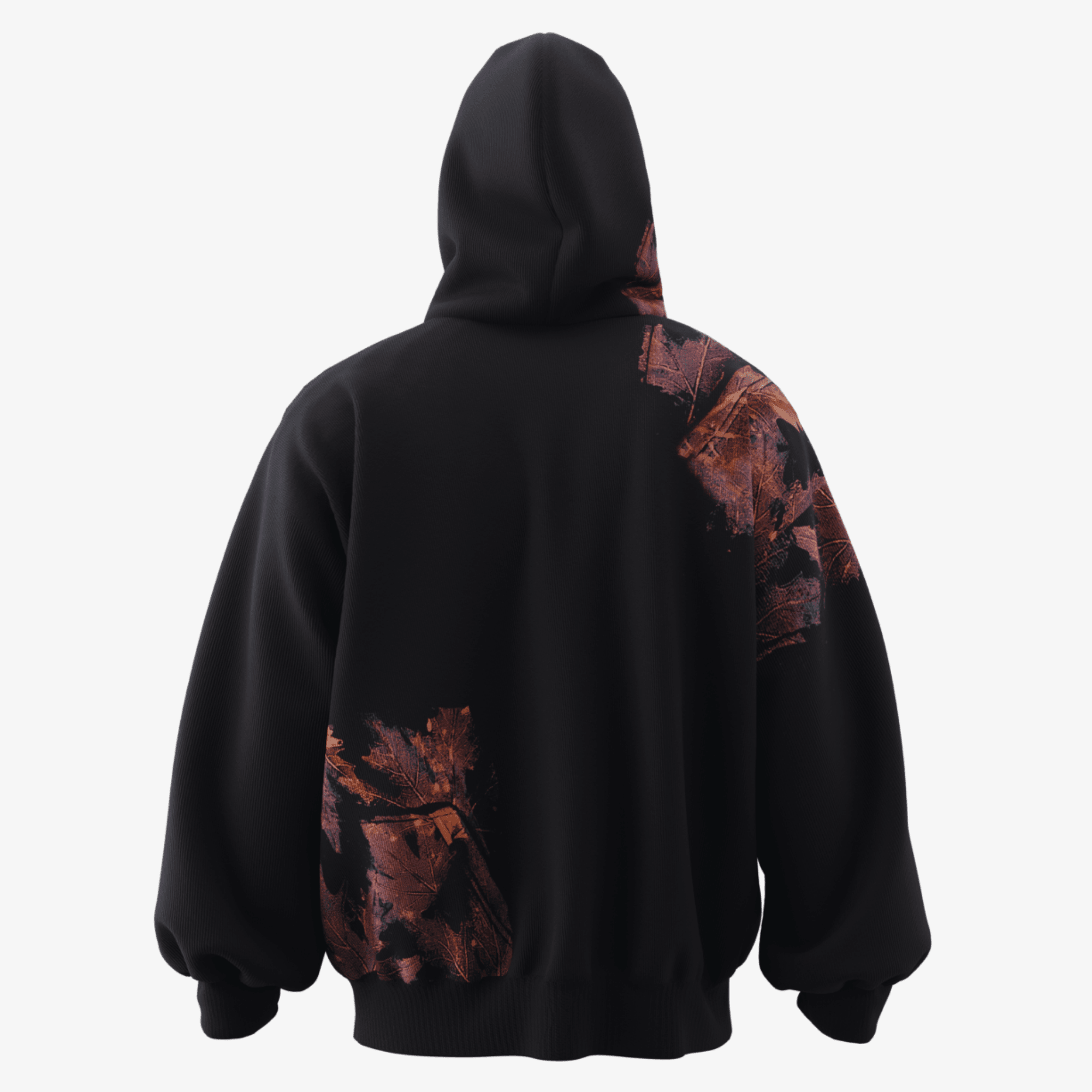 Yaprak Baskılı Hoodie