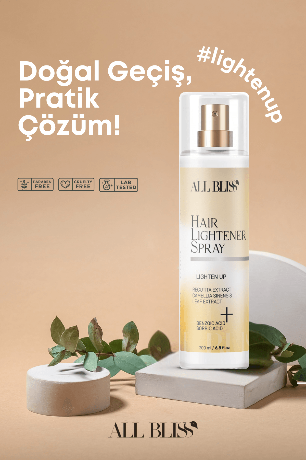 Saç Açıcı Sprey 200 ml – Aşamalı Renk Açıcı Bakım Spreyi