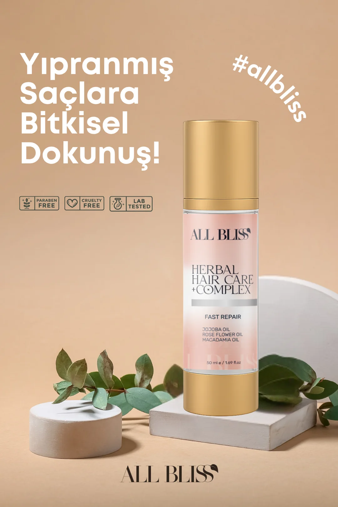 Gül Özlü Saç Bakım Yağı 50 ml