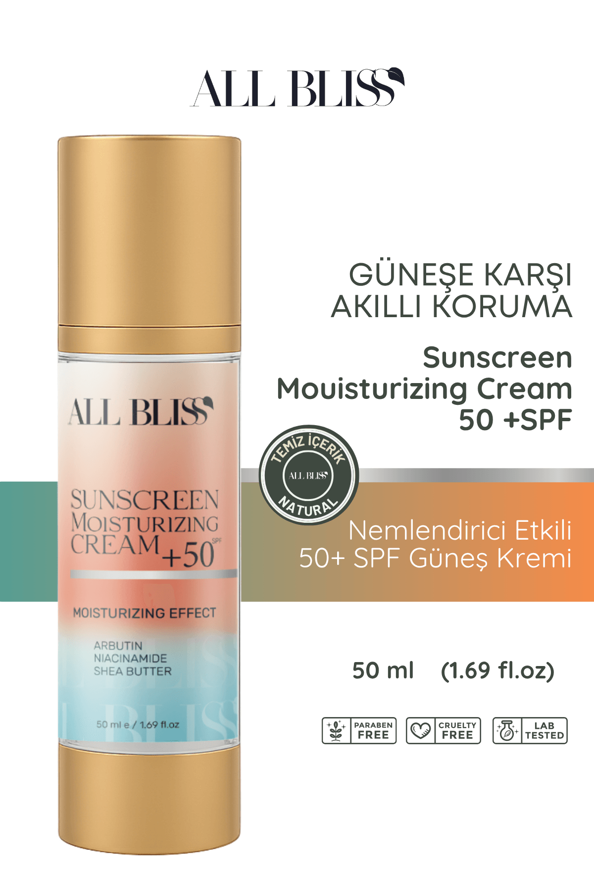 All Bliss 50+ SPF Güneş Kremi 50 ml