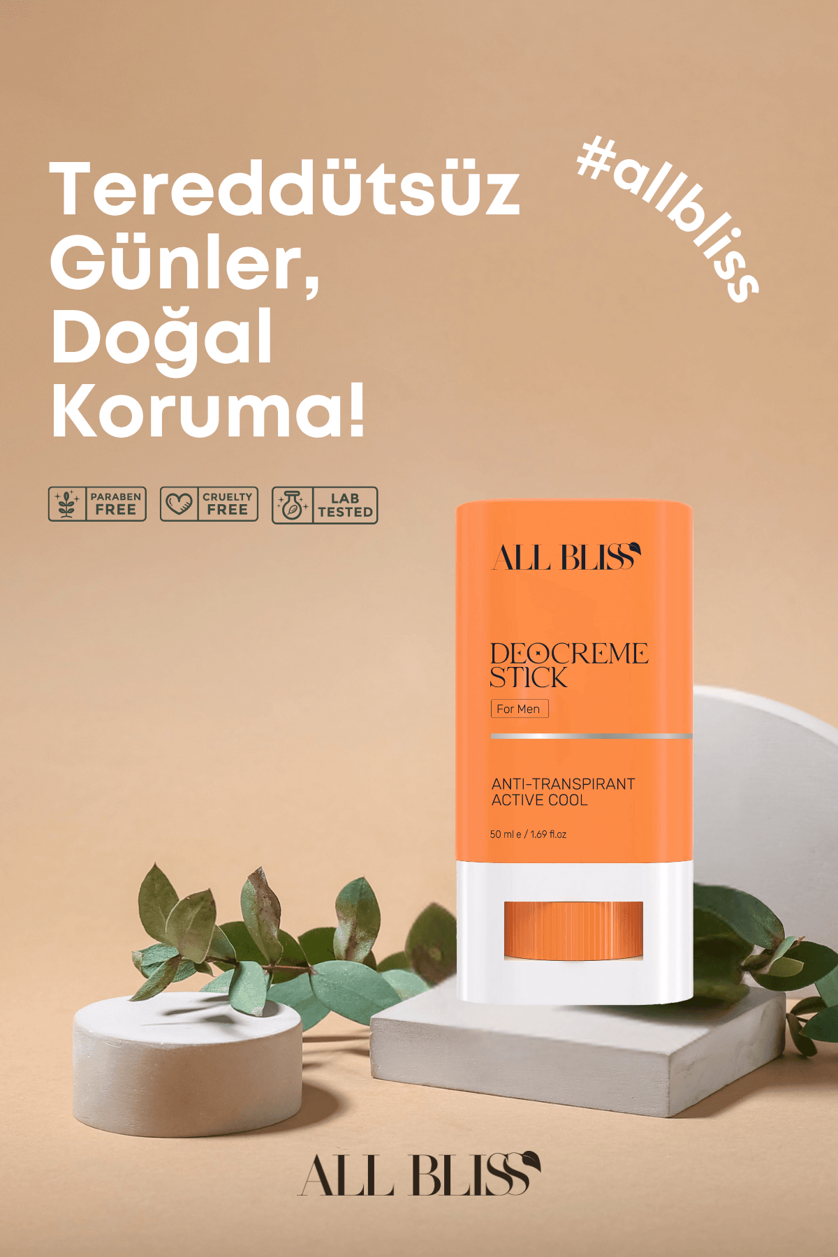 Erkeklere Özel Deodorant Stick 50 ml – Gün Boyu Koruma & Doğal Ferahlık