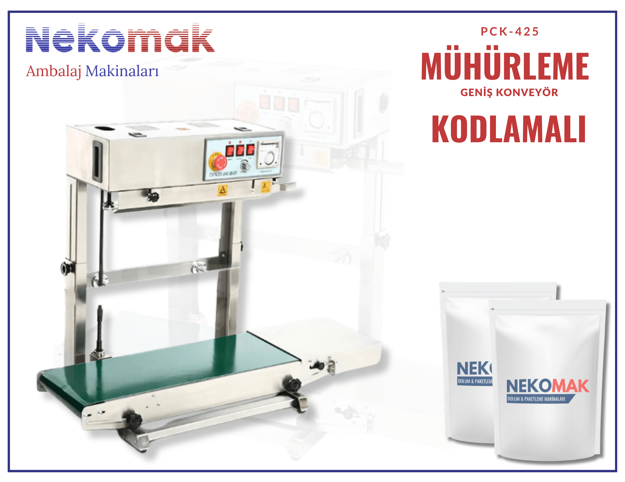 PCK-425 DİK MÜHÜRLEME MAKİNASI (KODLAMALI)