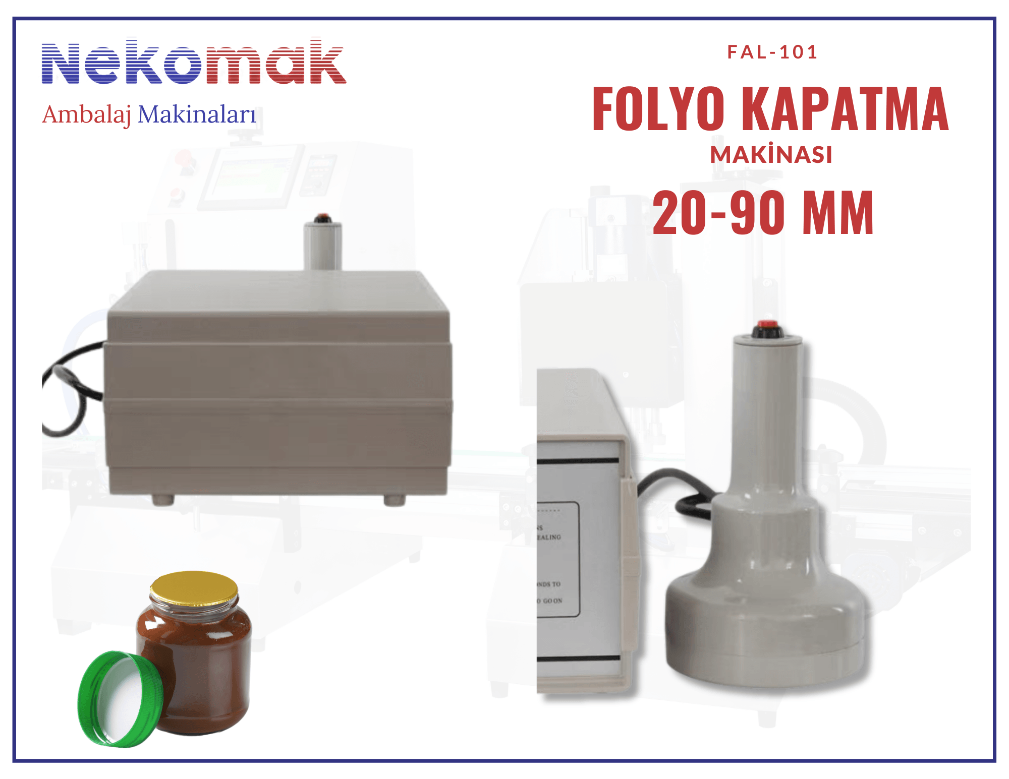 FAL-101 İNDÜKSİYON FOLYO KAPATMA MAKİNASI