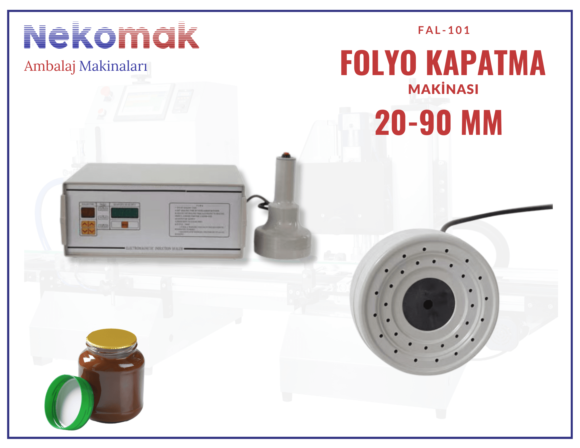 FAL-101 İNDÜKSİYON FOLYO KAPATMA MAKİNASI