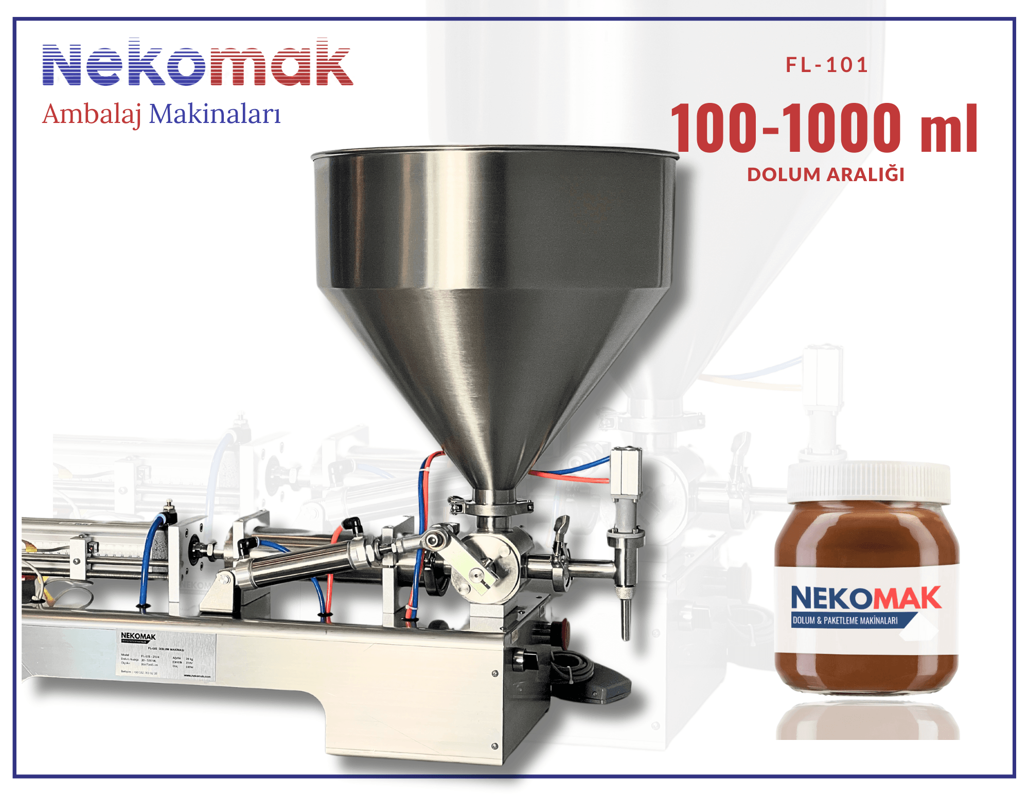 FL-101 YOĞUN ÜRÜN DOLUM MAKİNASI ( 100-1000 ML )