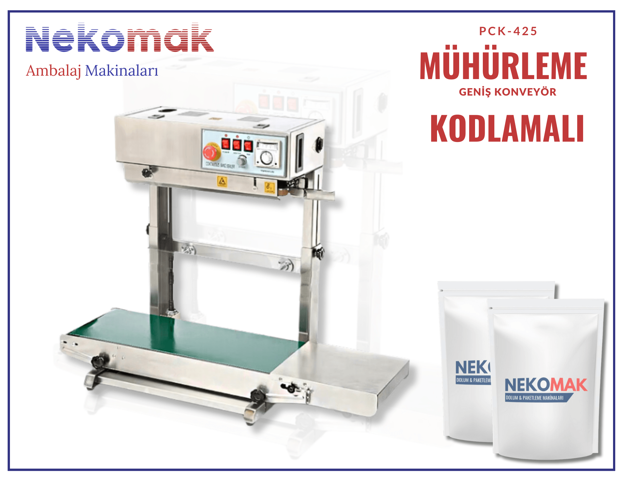 PCK-425 DİK MÜHÜRLEME MAKİNASI (KODLAMALI)