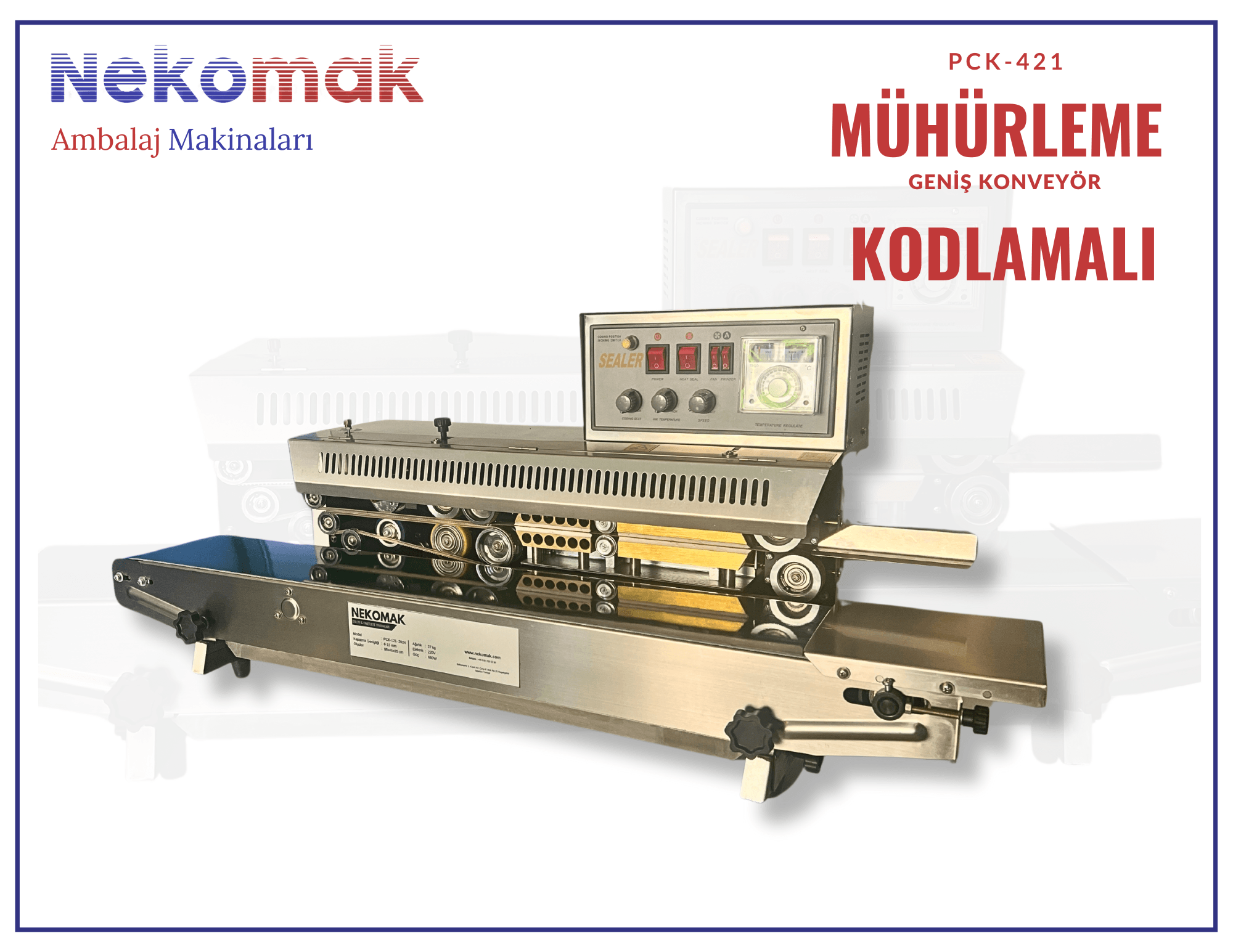 PCK-421 KODLAMALI POŞET MÜHÜRLEME MAKİNASI