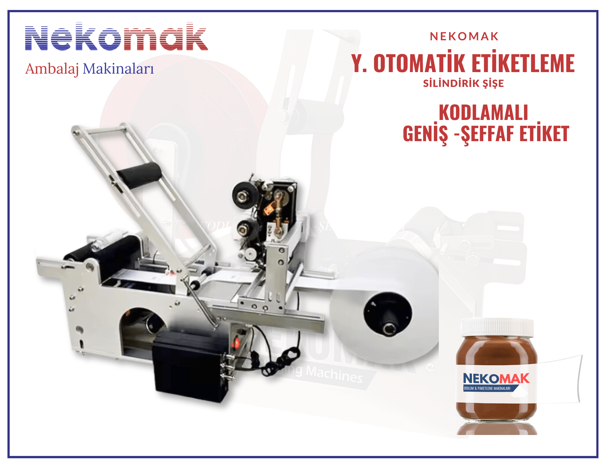 LBL-109S GENİŞ TİP KODLAMALI ETİKETLEME MAKİNASI (ŞEFFAF ETİKET)