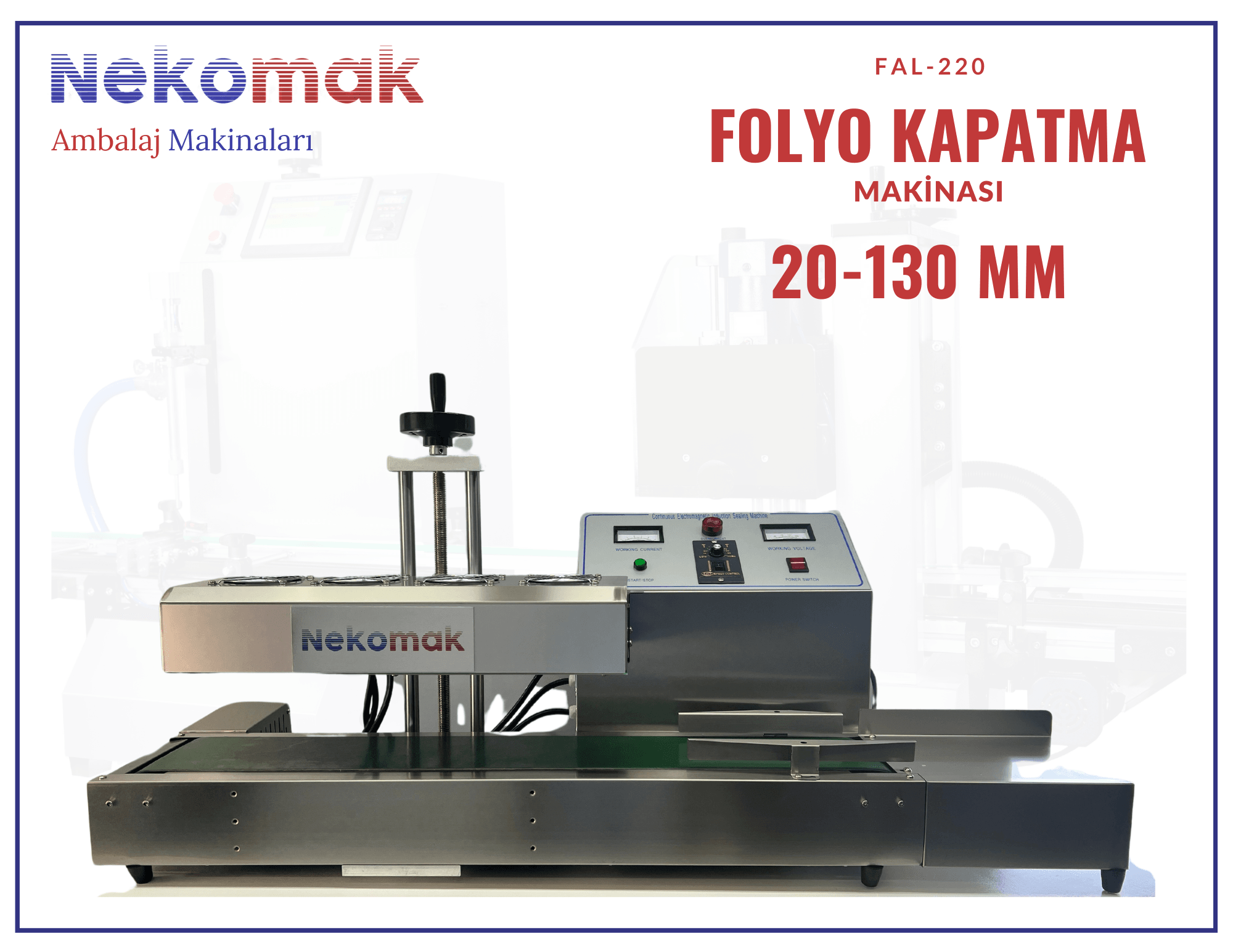 FAL-220 İNDÜKSİYON FOLYO KAPATMA MAKİNASI 