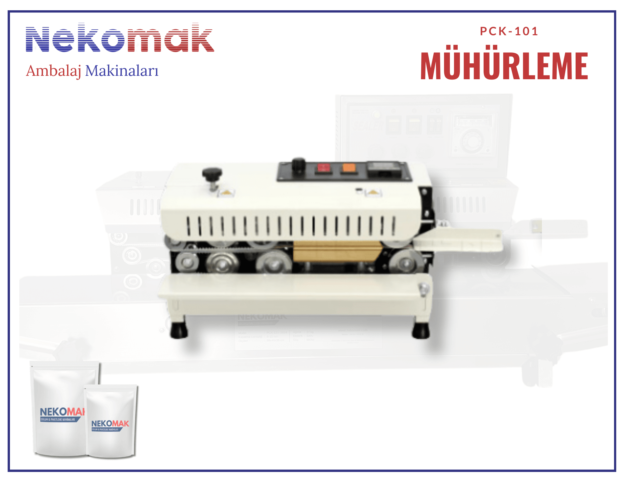 PCK-101 POŞET MÜHÜRLEME MAKİNASI