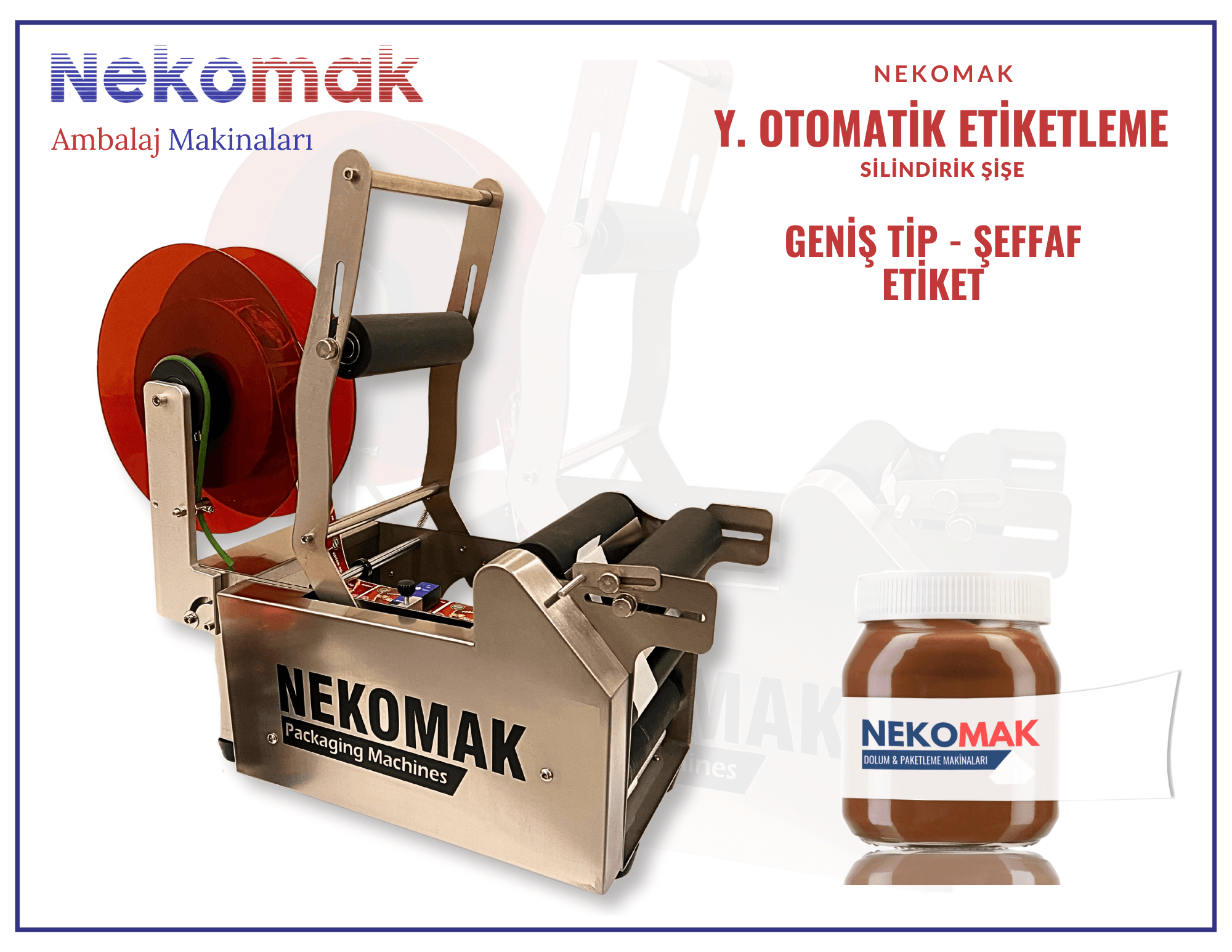 LBL-109S GENİŞ TİP Y. OTOMATİK ETİKETLEME MAKİNASI (ŞEFFAF ETİKET)