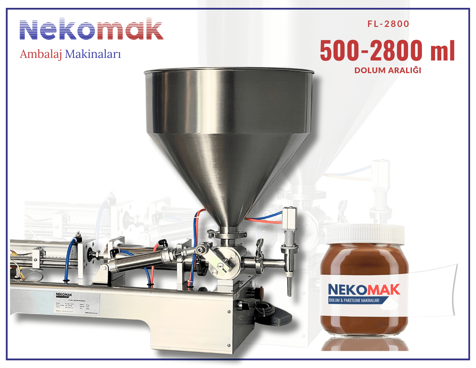 FL-2800 YOĞUN ÜRÜN DOLUM MAKİNASI (500 - 2800 ML)