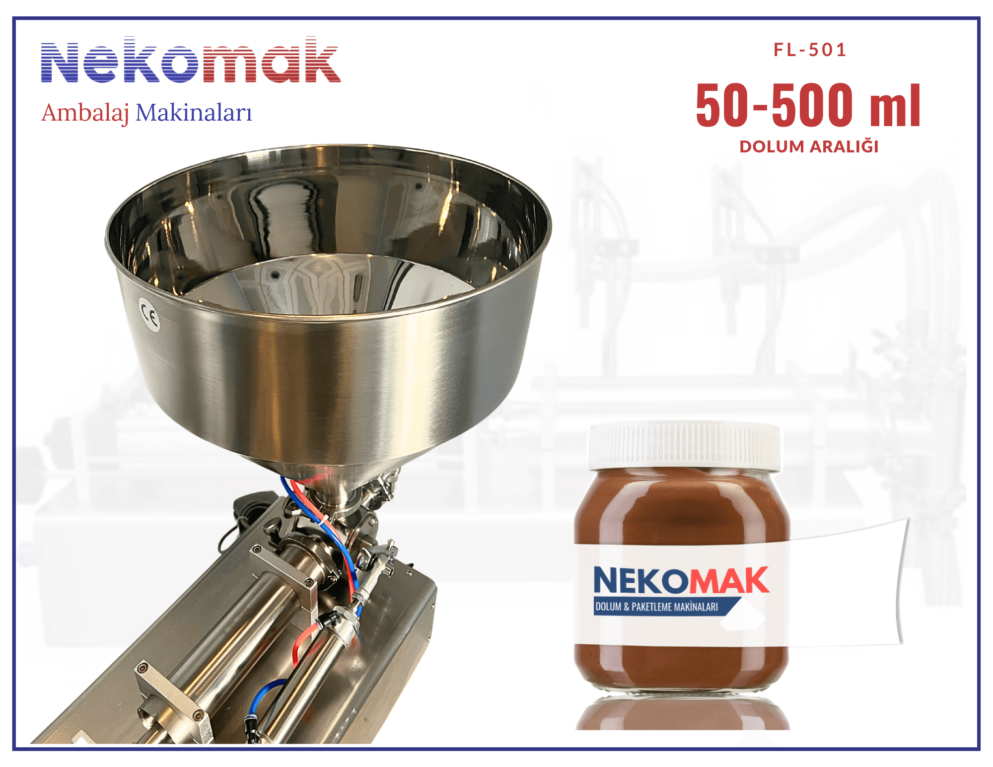 FL-501 YOĞUN ÜRÜN DOLUM MAKİNASI (50-500 ML)