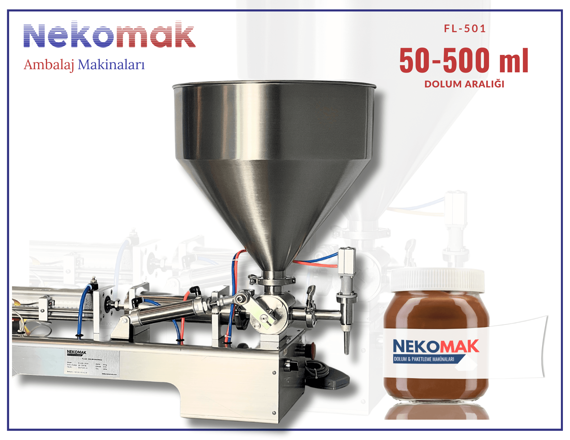 FL-501 YOĞUN ÜRÜN DOLUM MAKİNASI (50-500 ML)