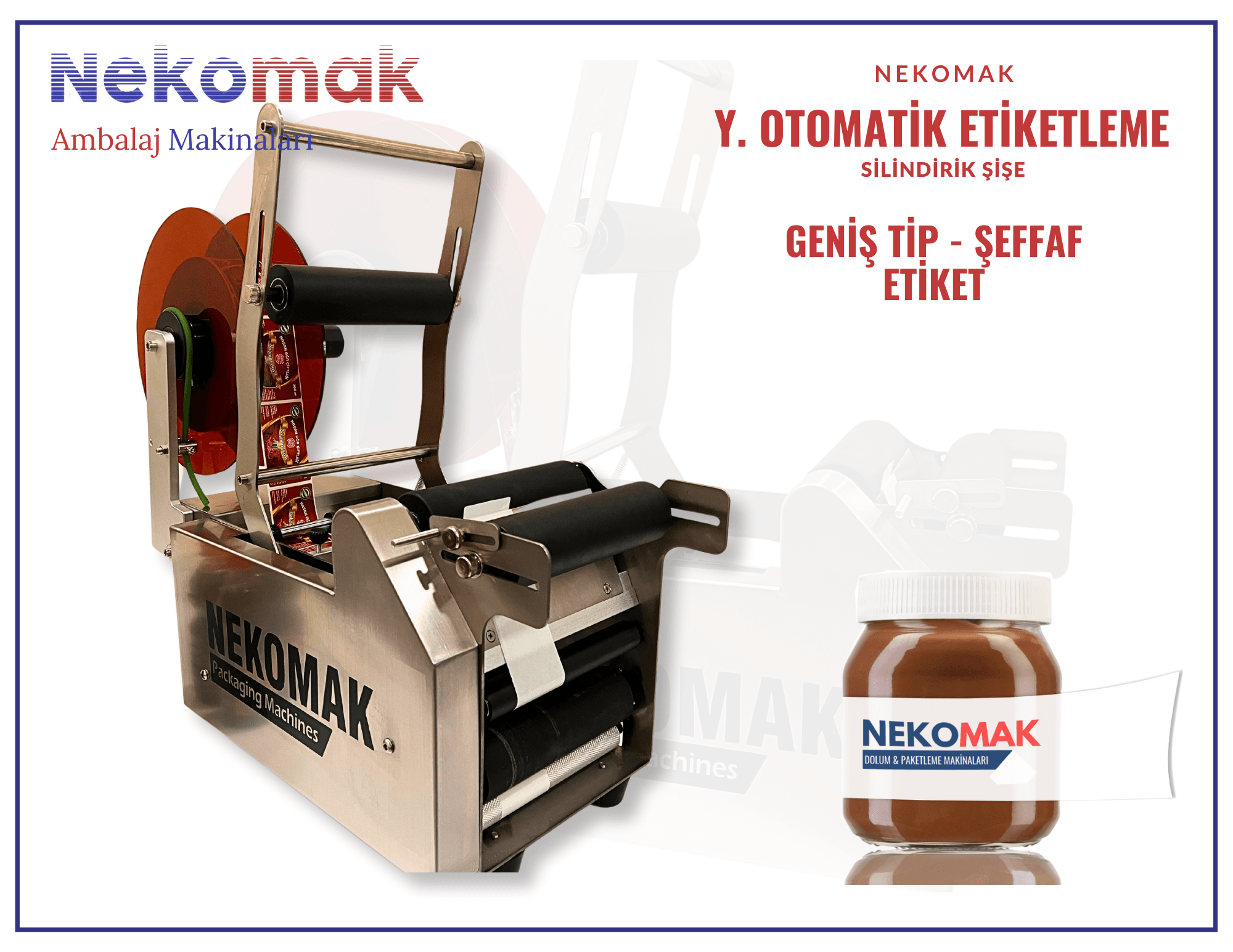 LBL-109S GENİŞ TİP Y. OTOMATİK ETİKETLEME MAKİNASI (ŞEFFAF ETİKET)