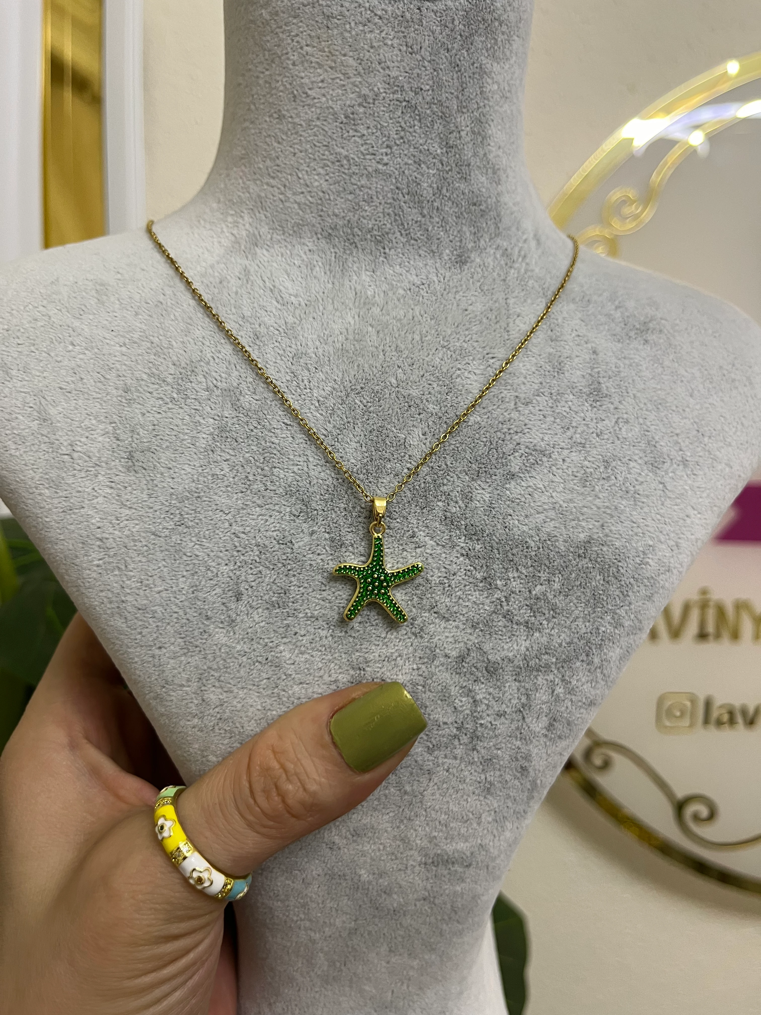 Deniz yıldızı çelik kolye-LAVİNYA