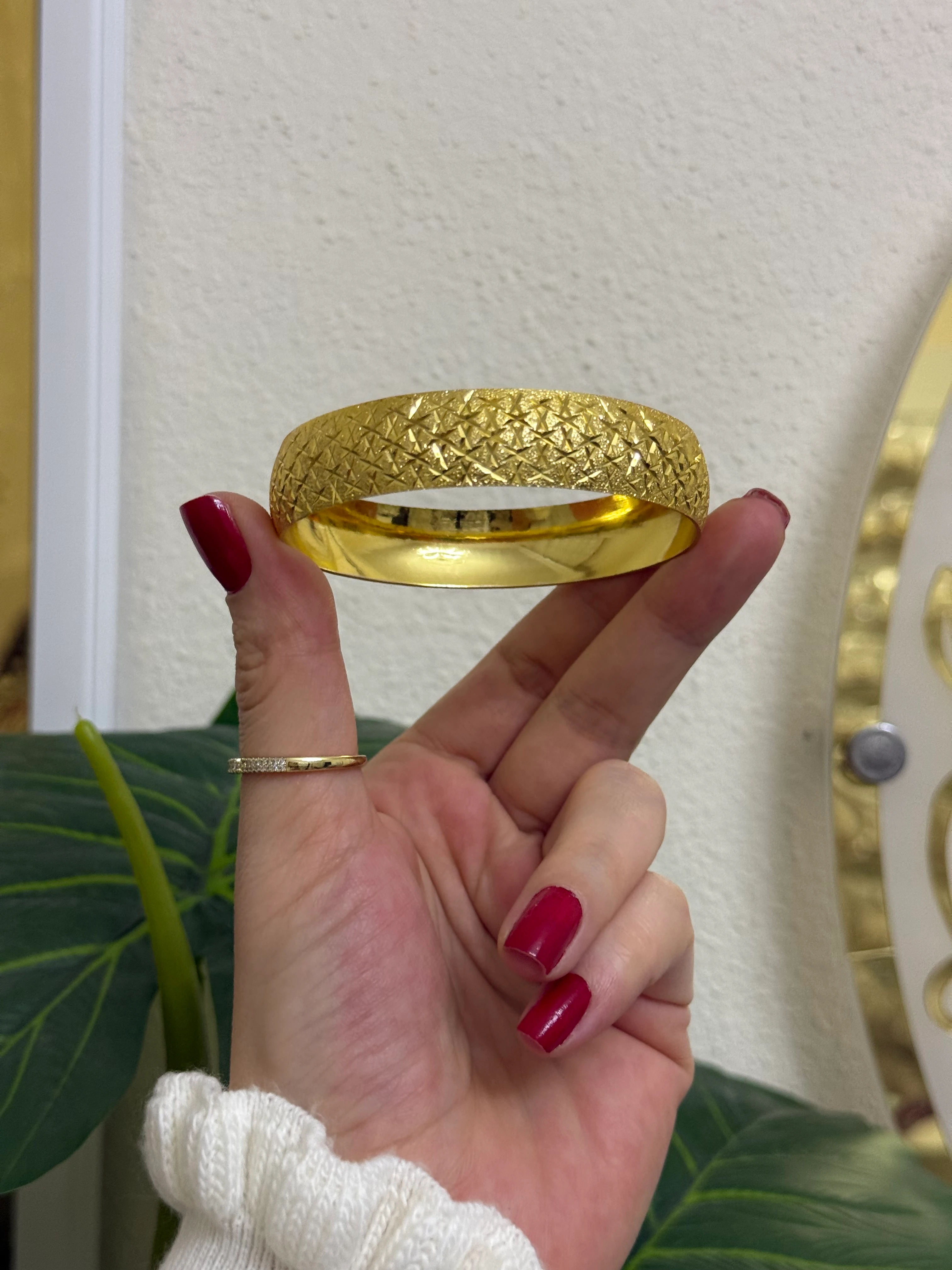 22k altın kaplama kuyumcu model bilezik-LAVİNYA