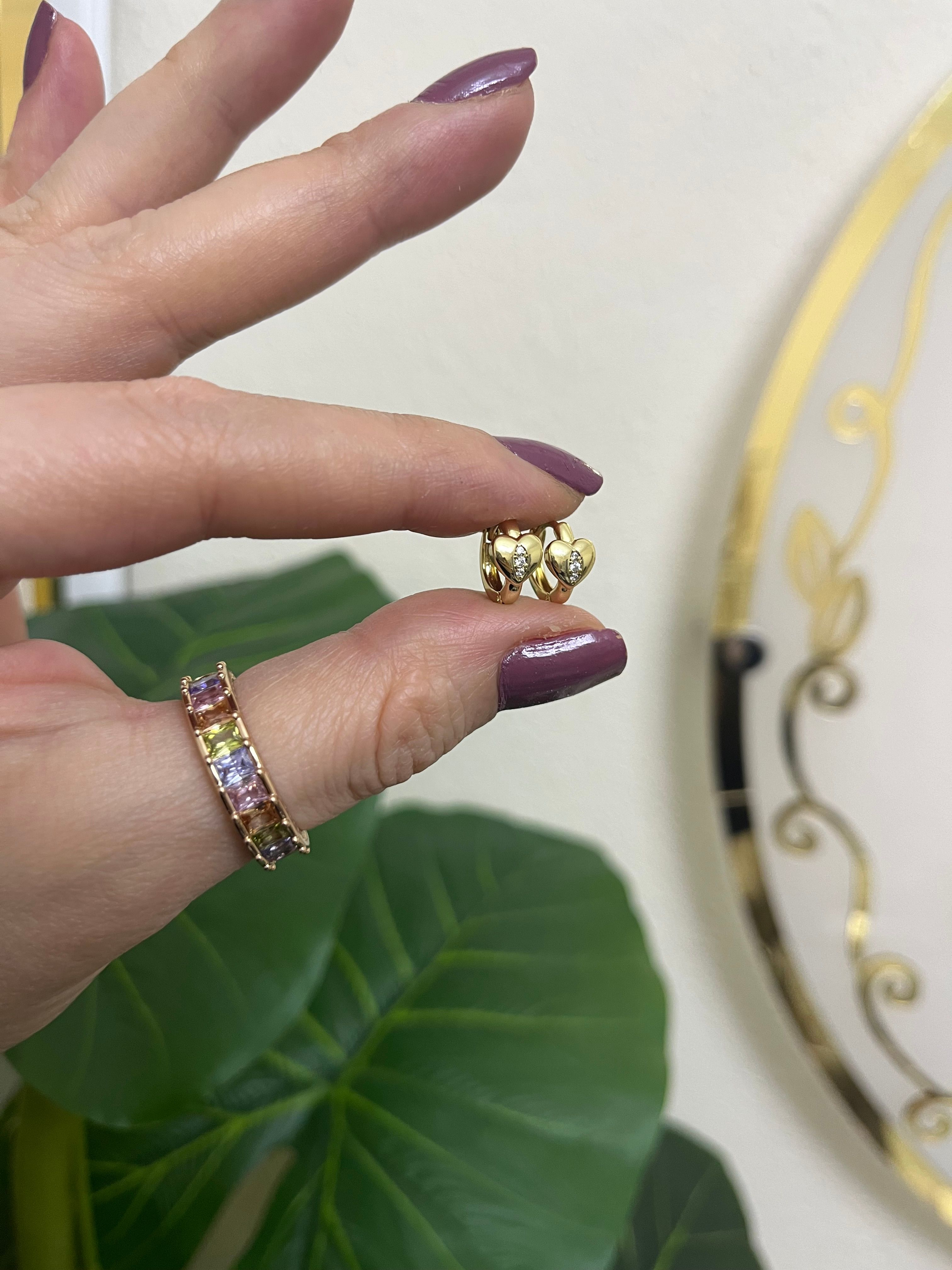 Minimal kalp 14k özel seri küpe-LAVİNYA