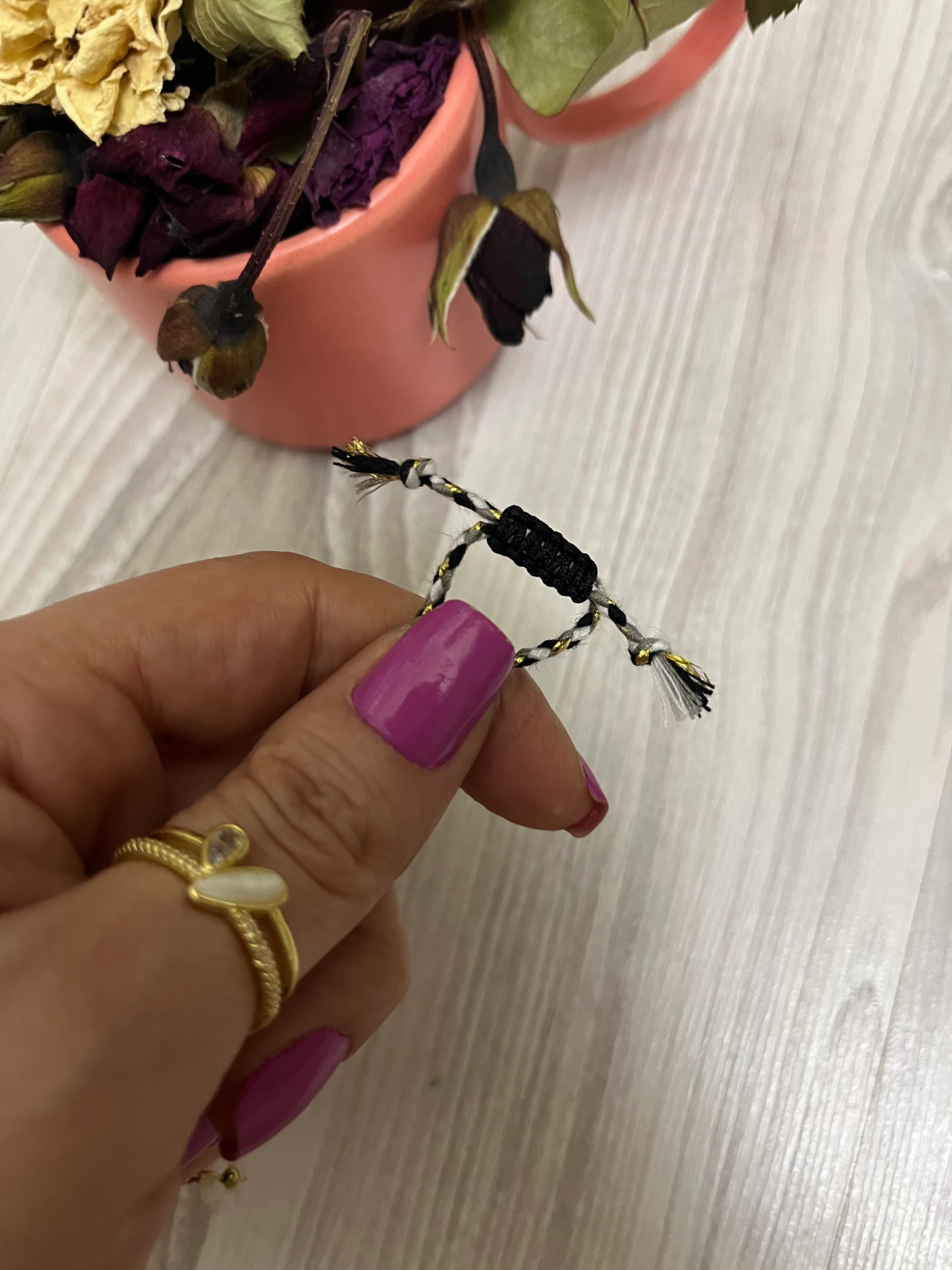 İp ayarlanabilir çelik charmlı halhal-LAVİNYA