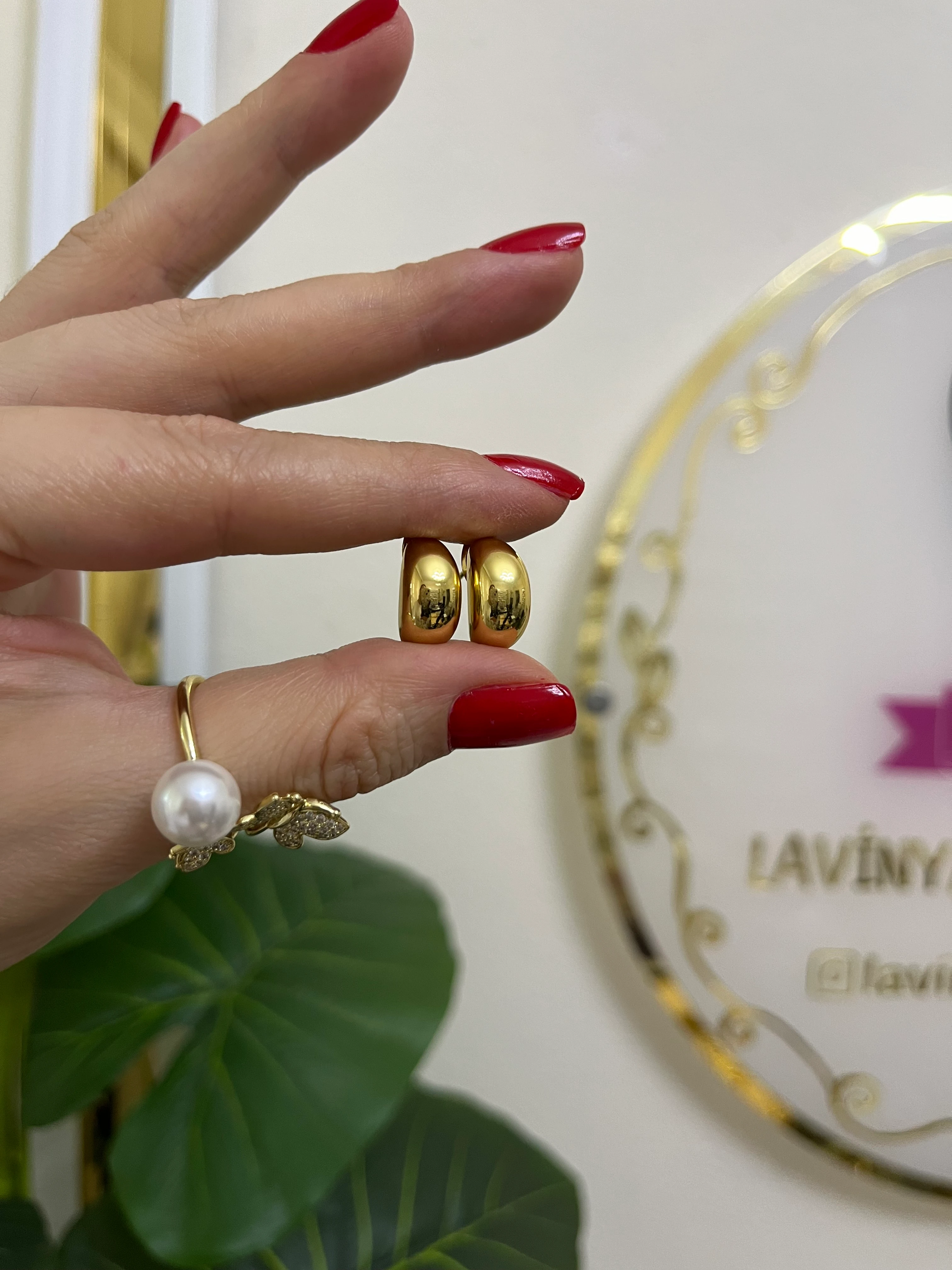 Damla çelik küpe-LAVİNYA