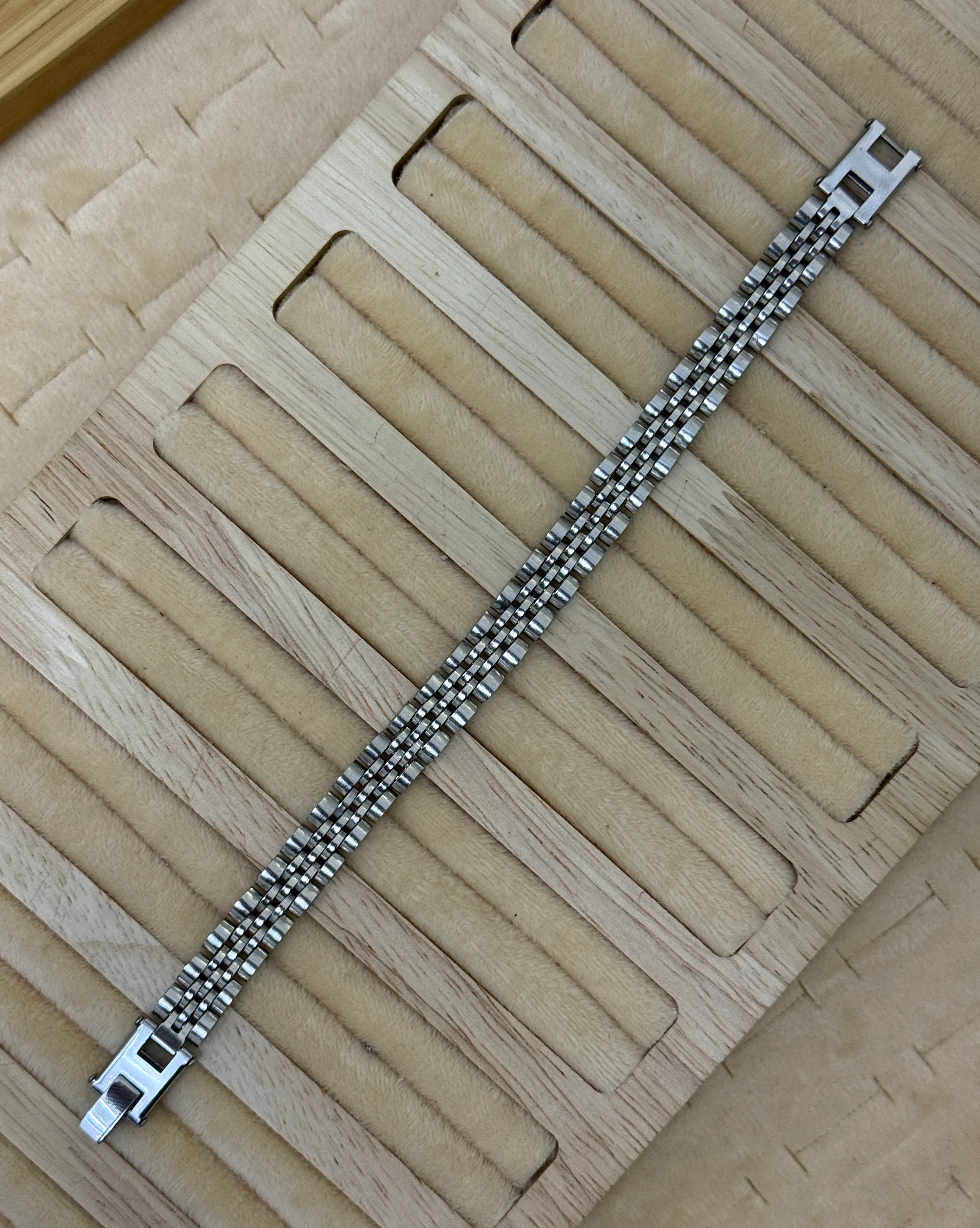 Silver örgü çelik bileklik-LAVİNYA