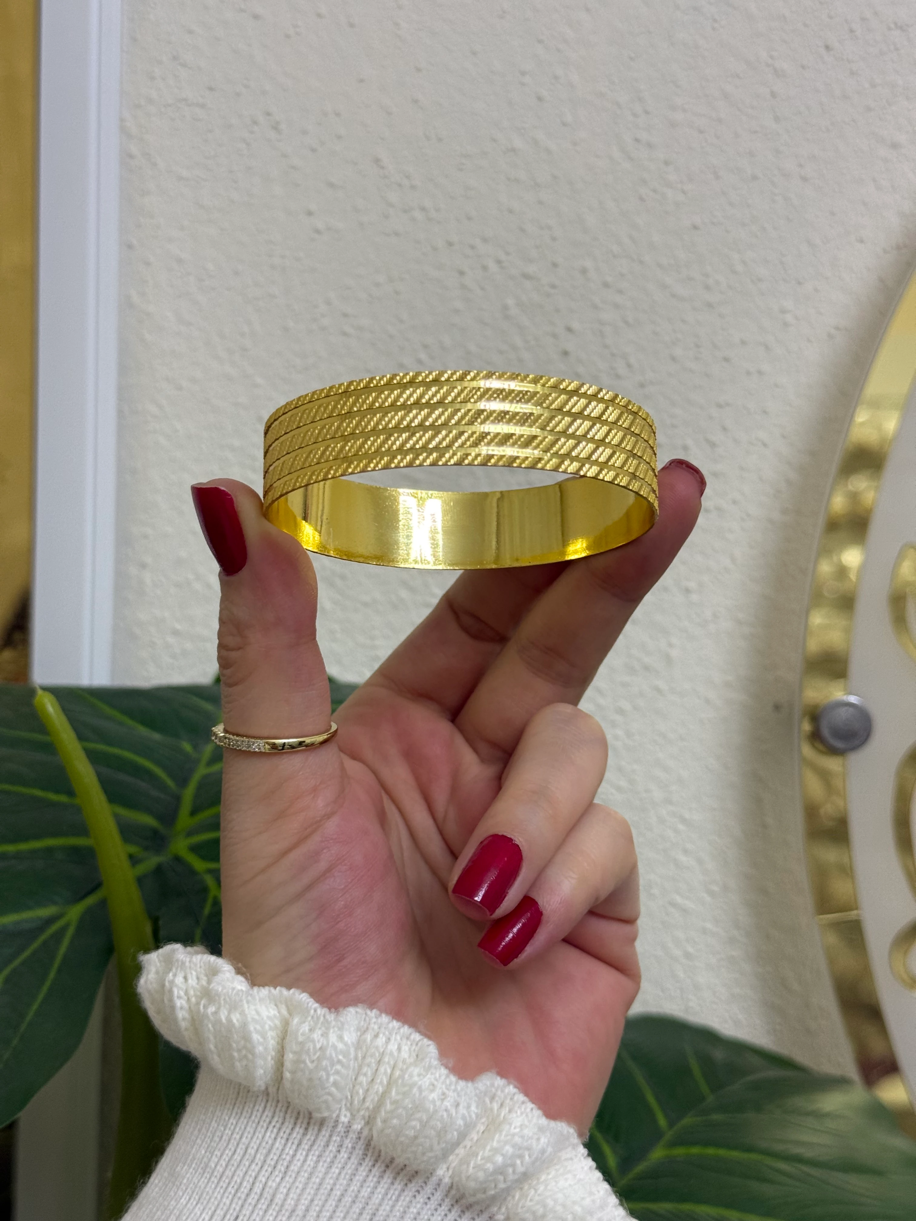 22k altın kaplama kuyumcu model bilezik-LAVİNYA