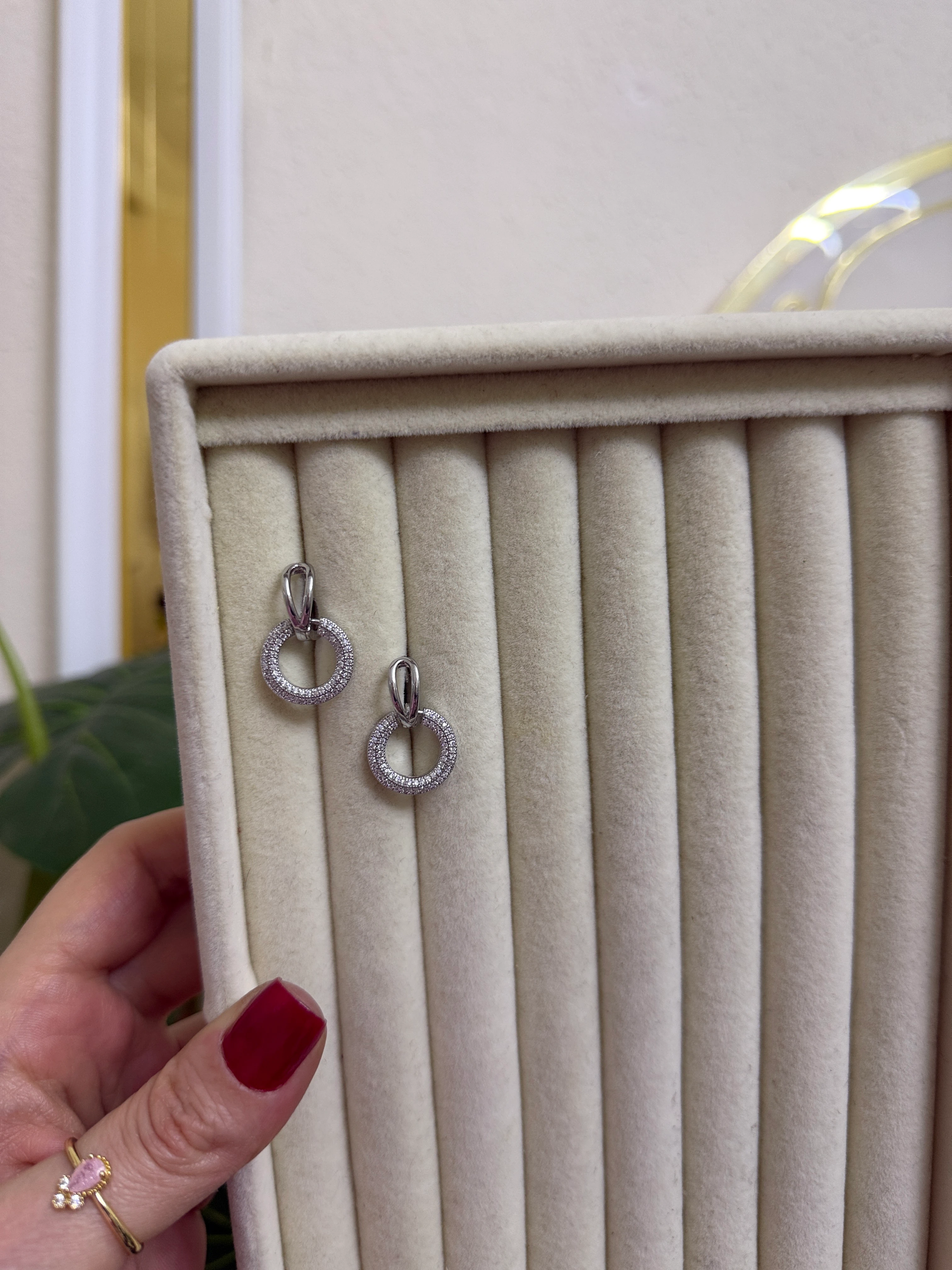 Çelik halka silver küpe-LAVİNYA