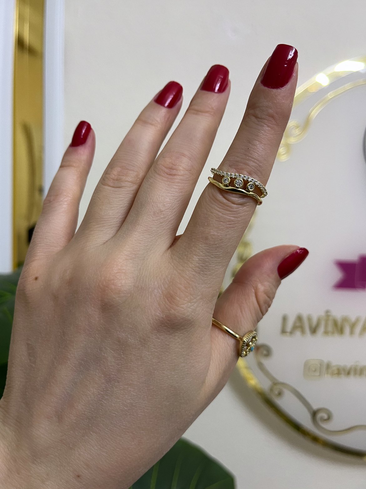 14k xuping yüzük ayarlamalı-LAVİNYA