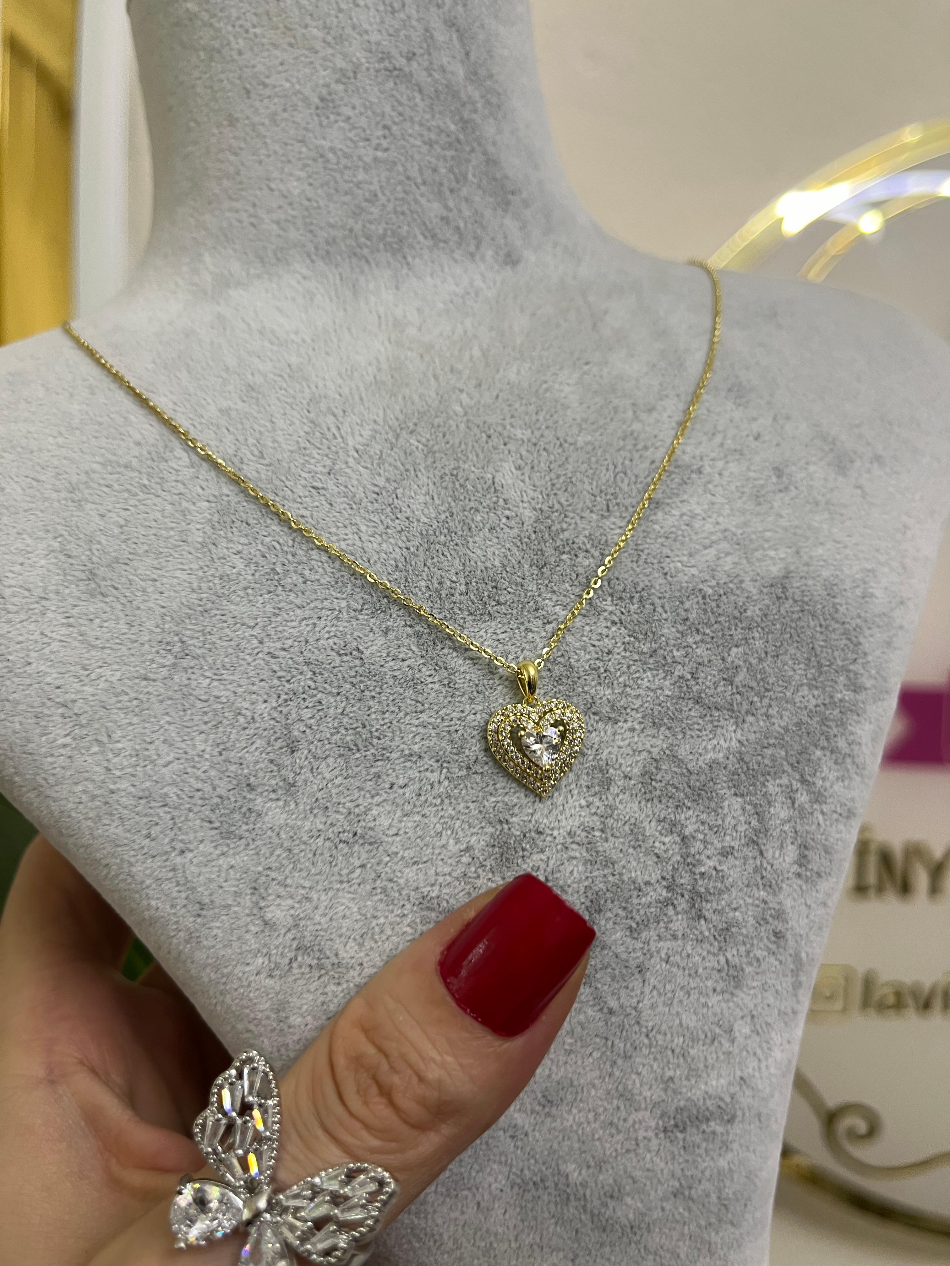 14k kuyum model xuping kolye-LAVİNYA